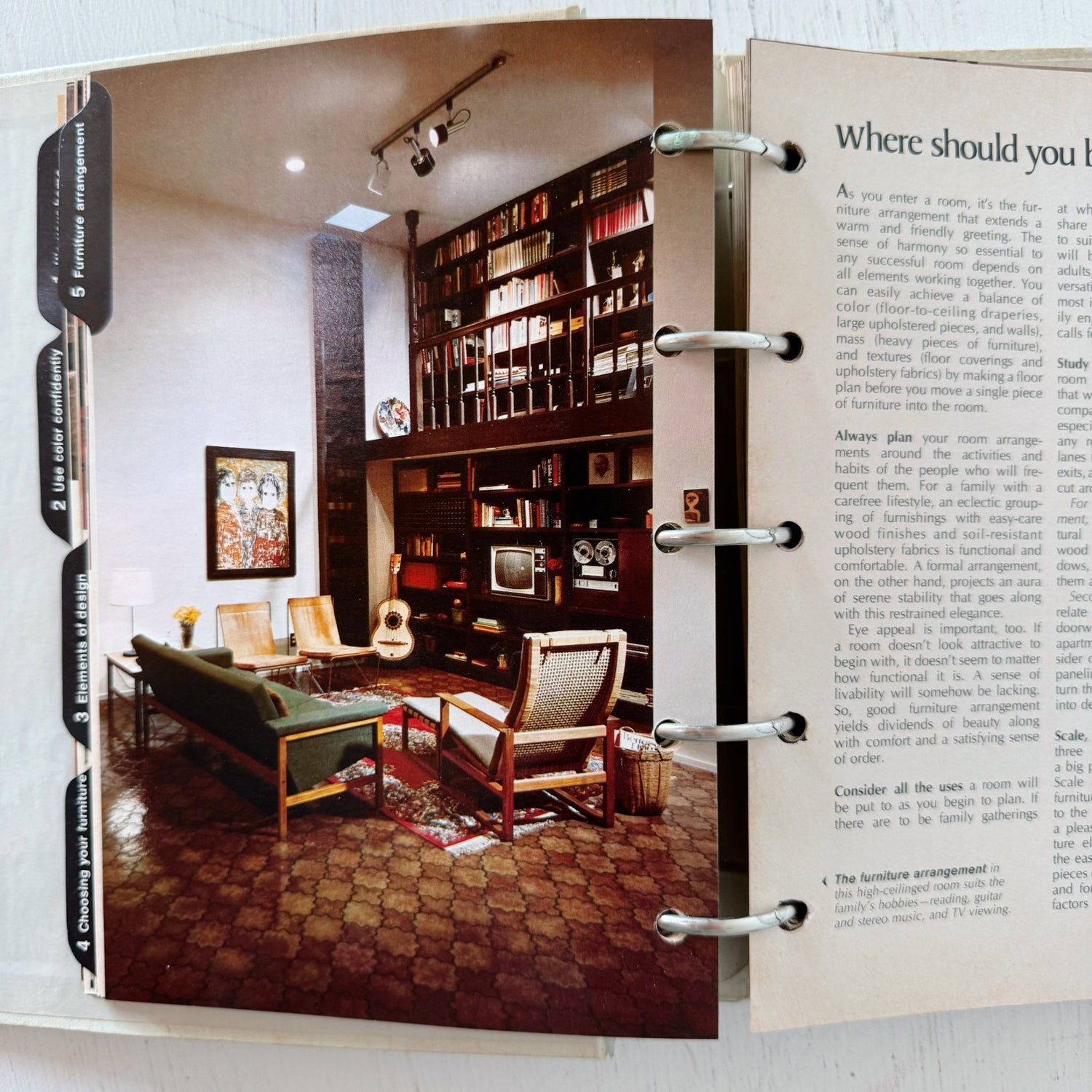 Better Homes and Gardens Decorating Book - Binder Format - 1975 - Pretty Old Books