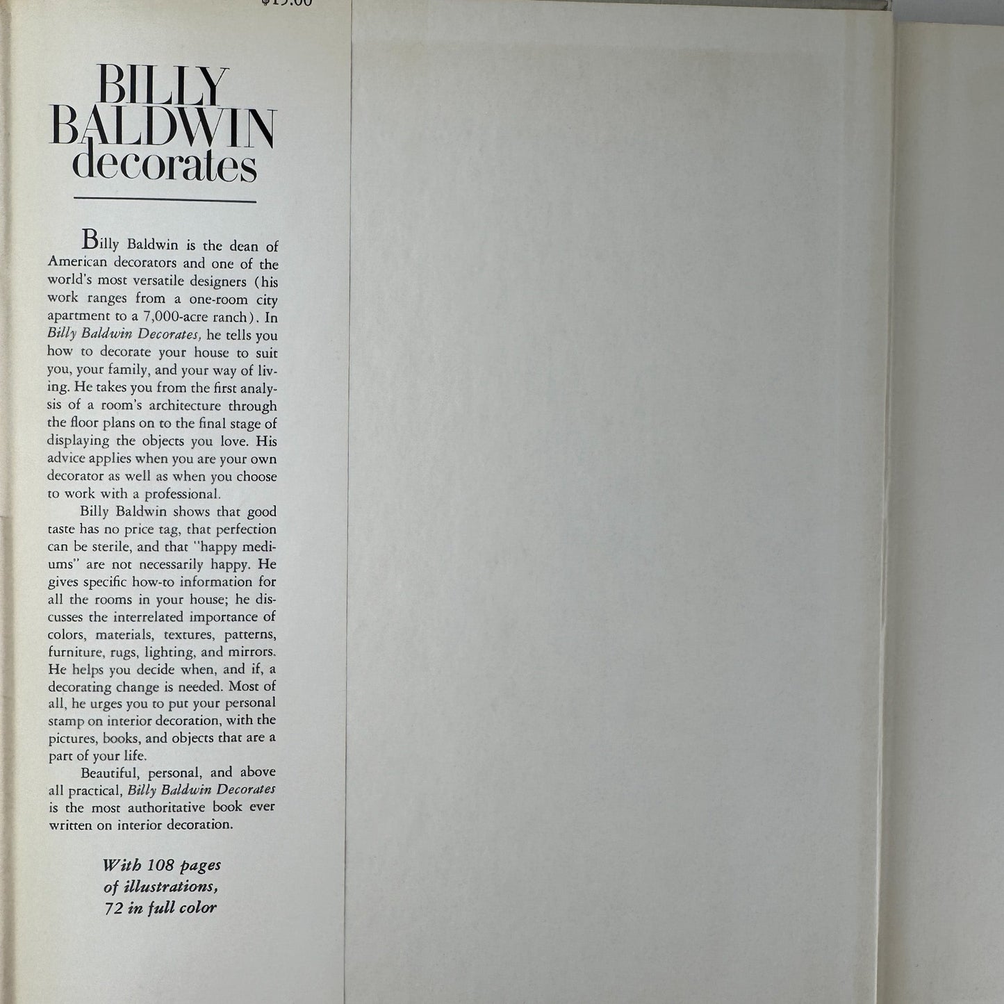 Billy Baldwin Decorates: A Book of Practical Decorating Ideas, 1972 - Pretty Old Books
