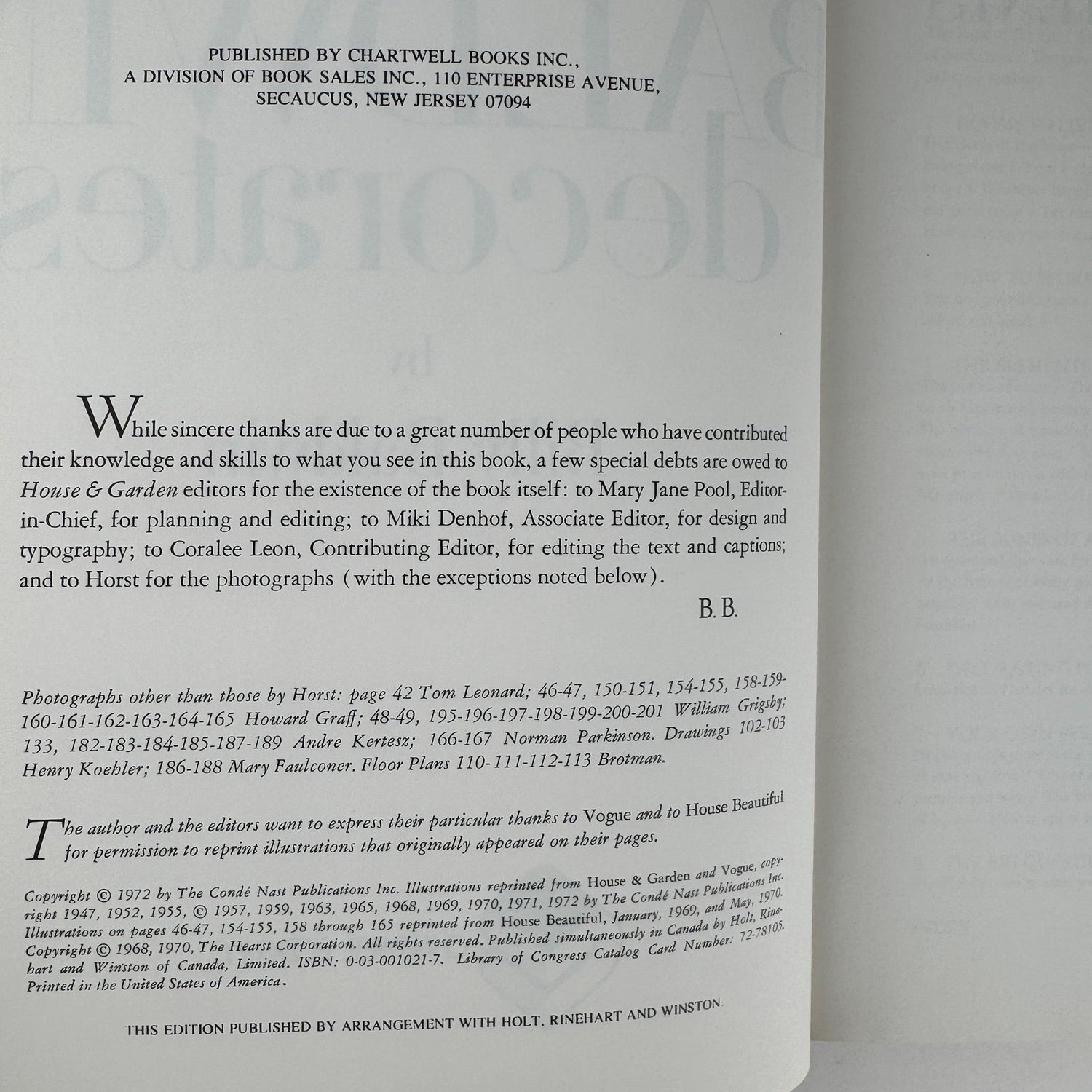 Billy Baldwin Decorates: A Book of Practical Decorating Ideas, 1972 - Pretty Old Books