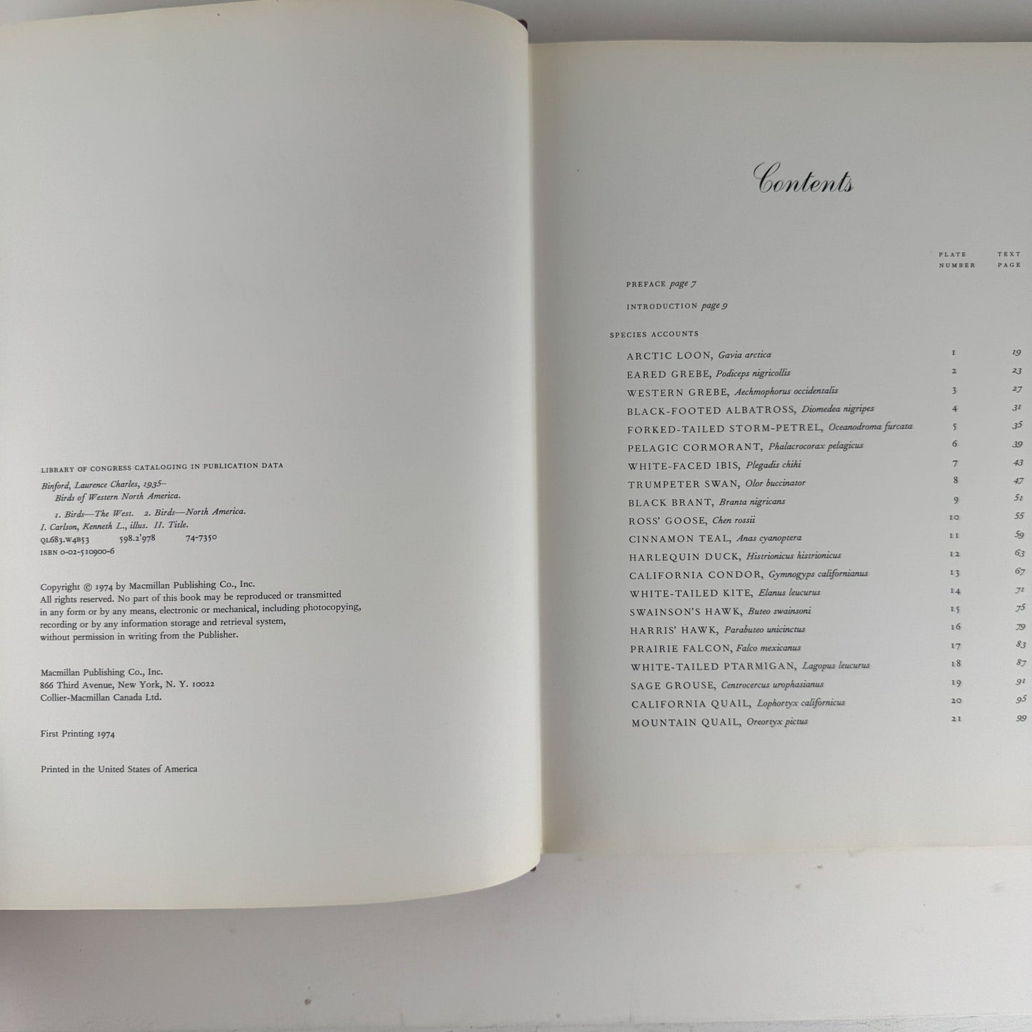 Birds of Western North America, 1974, 1st Edition, Stunning Full - Page Paintings - Pretty Old Books