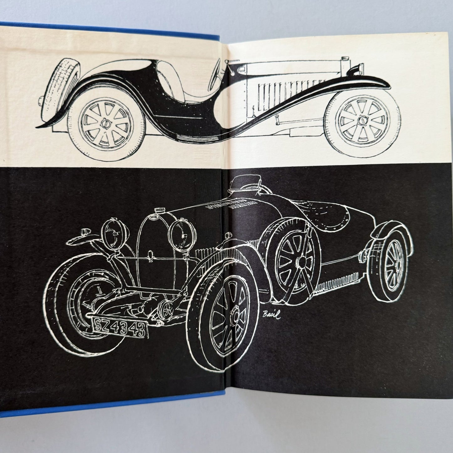 Bugatti, Vintage Car Book, Illustrated Collectible 1963 Hardcover - Pretty Old Books