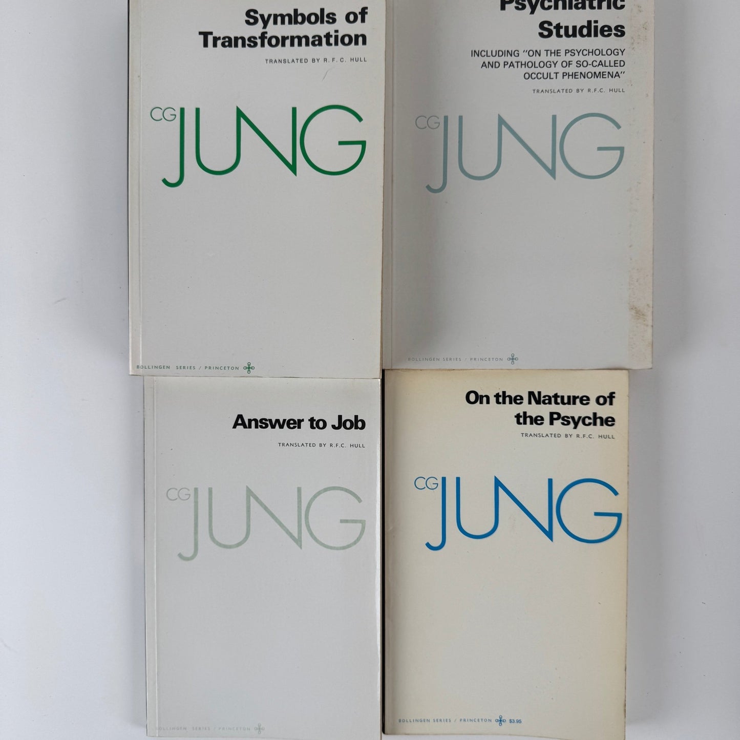Carl Jung, The Bollingen Series Paperbacks, Set of 4: Nature of Psyche, Answer to Job - Pretty Old Books