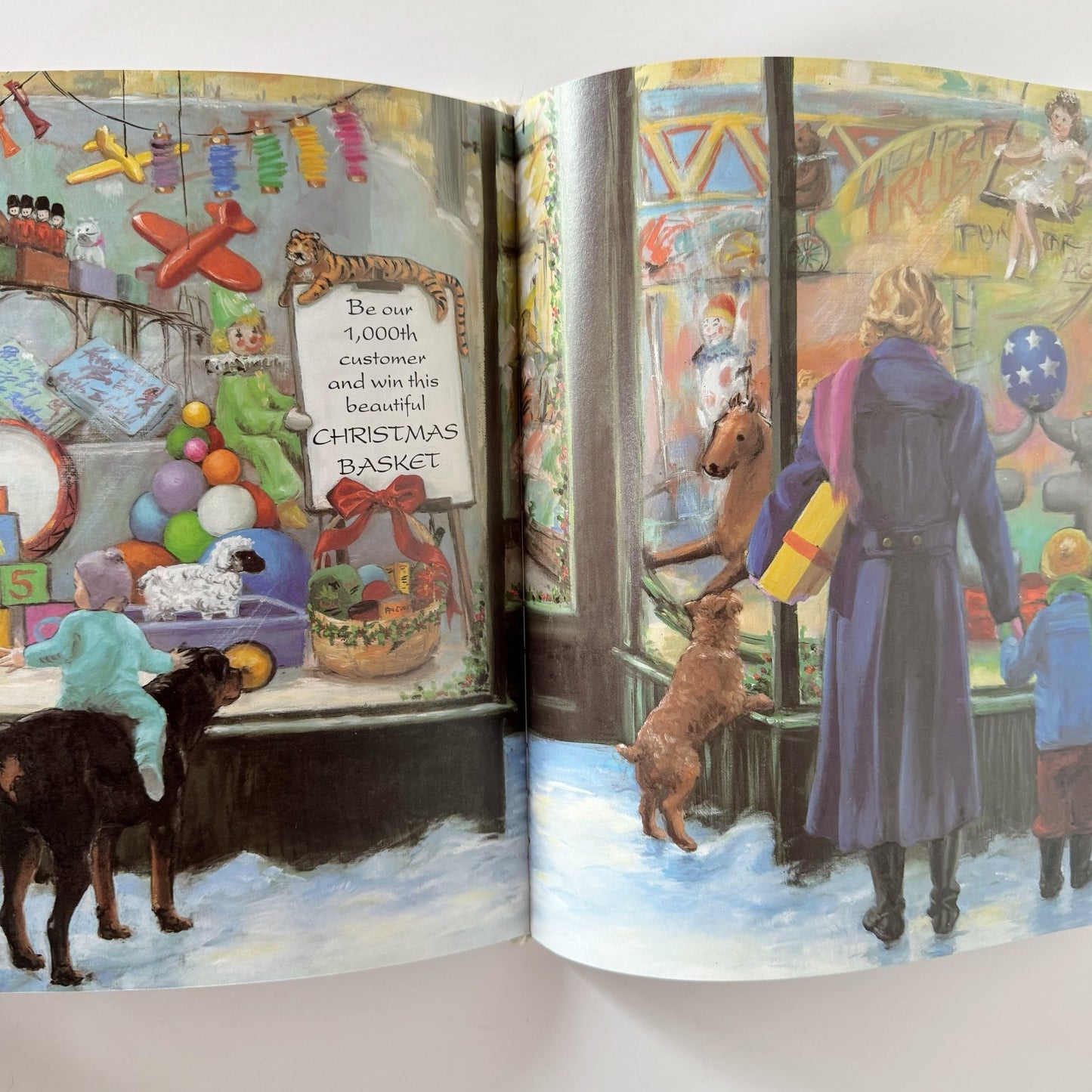 Carl's Christmas, 1991 Third Printing, Alexandra Day, Hardcover Dog Story - Pretty Old Books