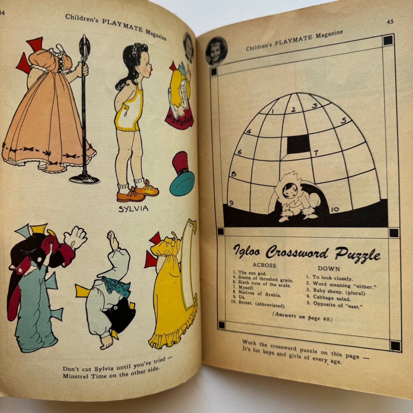 Children's Play Mate Magazine January 1959, Activities and Stories - Pretty Old Books