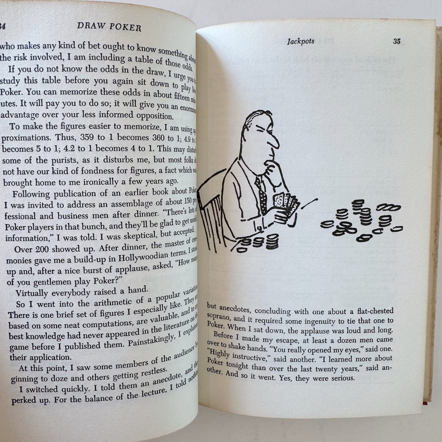 Common Sense in Poker, Irwin Steig, Illustrated Vintage Poker Guide 1963 - Pretty Old Books