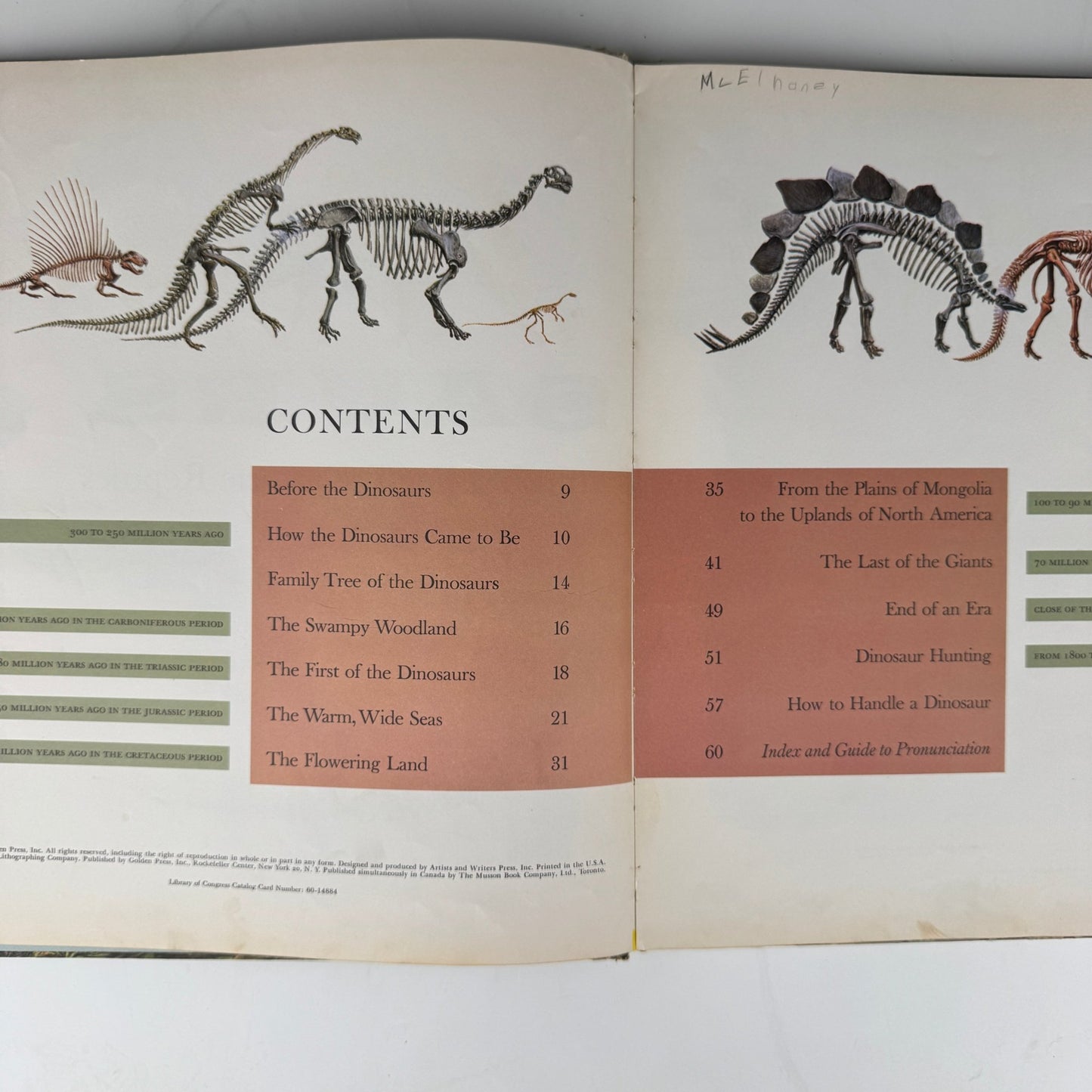 Dinosaurs and Other Prehistoric Reptiles, A Giant Golden Book: 1960 - Pretty Old Books
