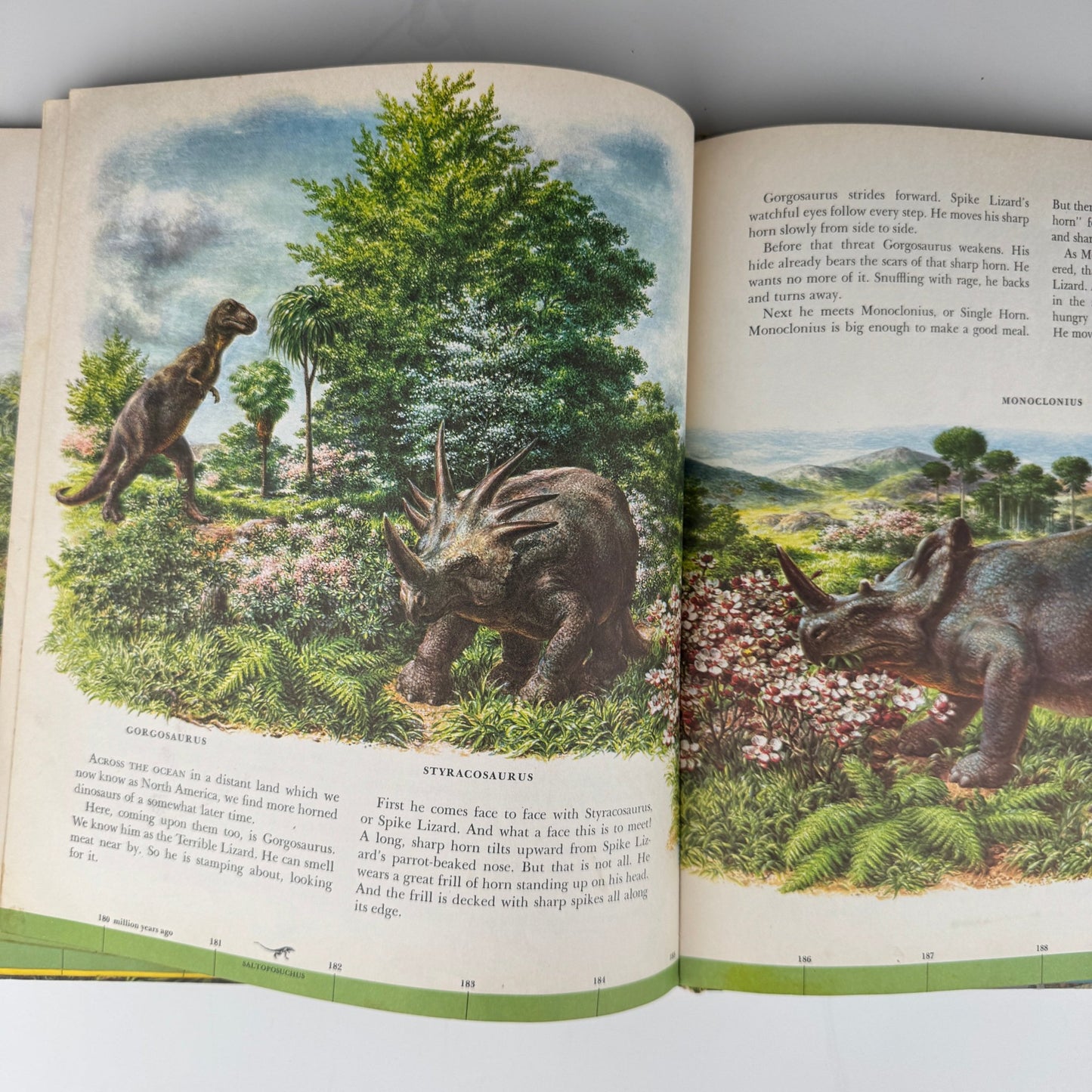 Dinosaurs and Other Prehistoric Reptiles, A Giant Golden Book: 1960 - Pretty Old Books