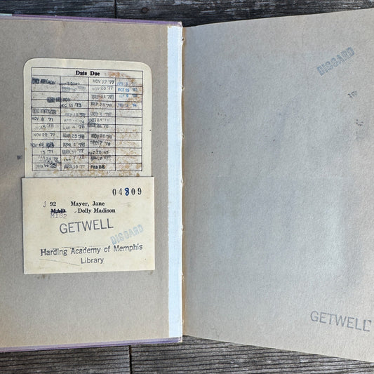 Dolly Madison, Landmark Book, Jane Mayer, 1954 - Pretty Old Books