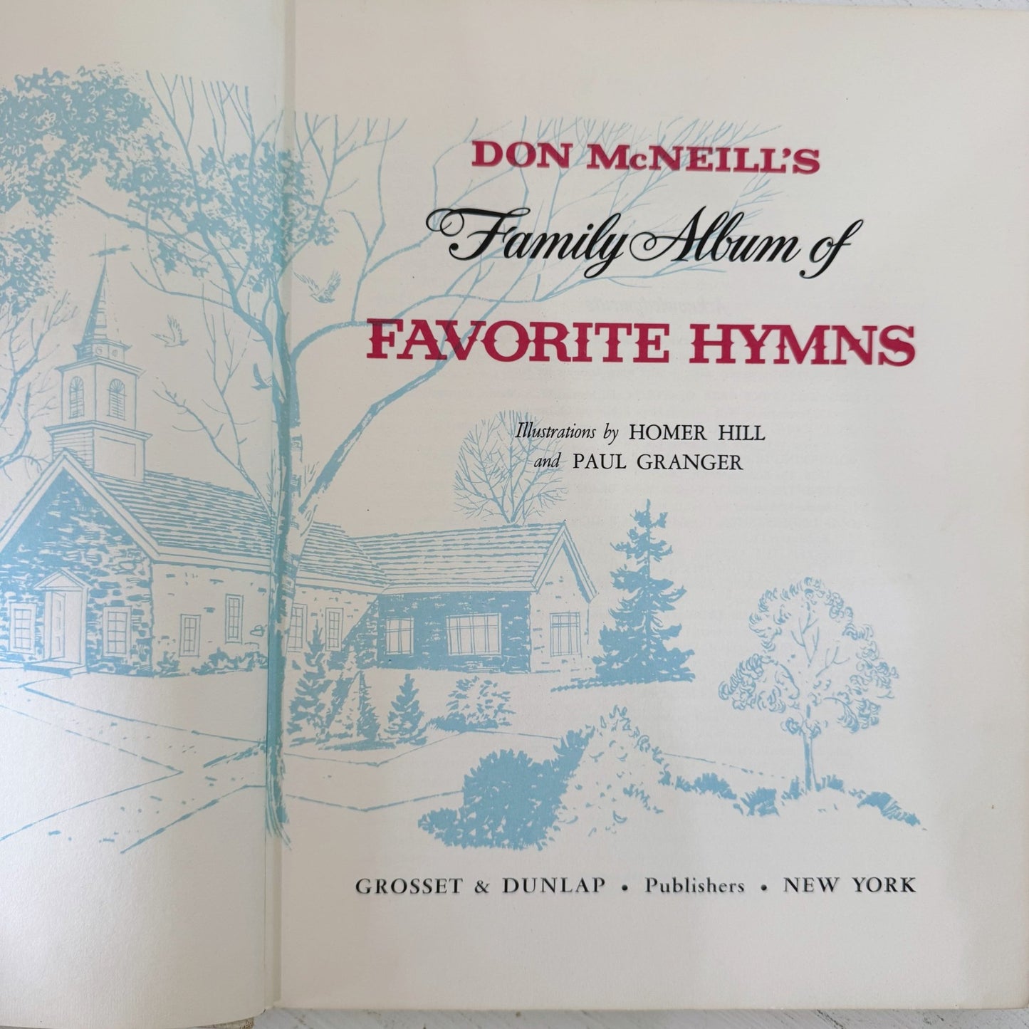 Don McNeill's Family Album of Favorite Hymns, Illustrated 1960 Hardcover Book - Pretty Old Books