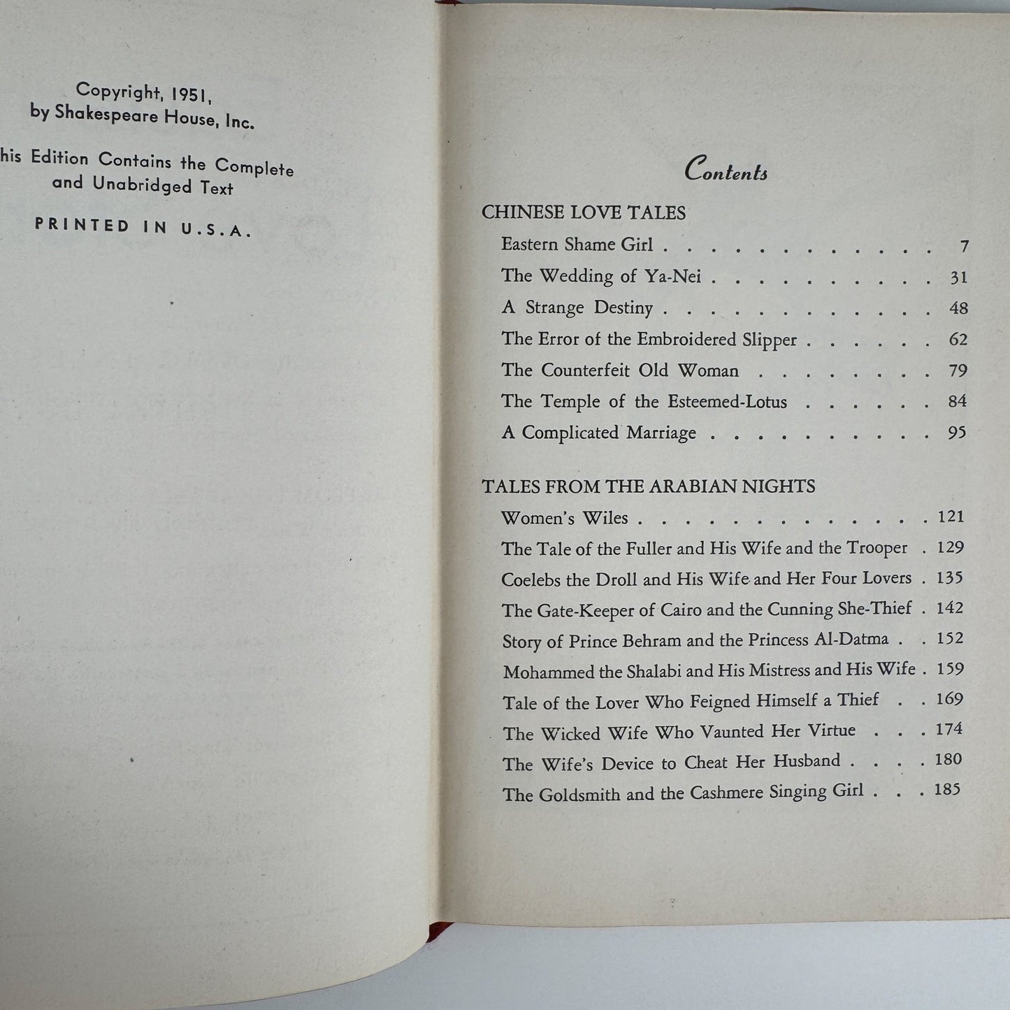 Eastern Love Stories, Classic Tales of Oriental Love, 1951 - Pretty Old Books