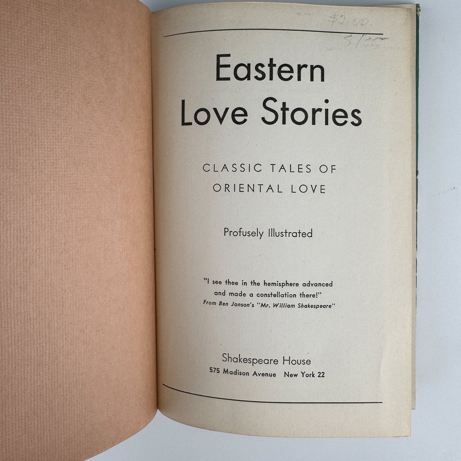 Eastern Love Stories, Classic Tales of Oriental Love, 1951 - Pretty Old Books