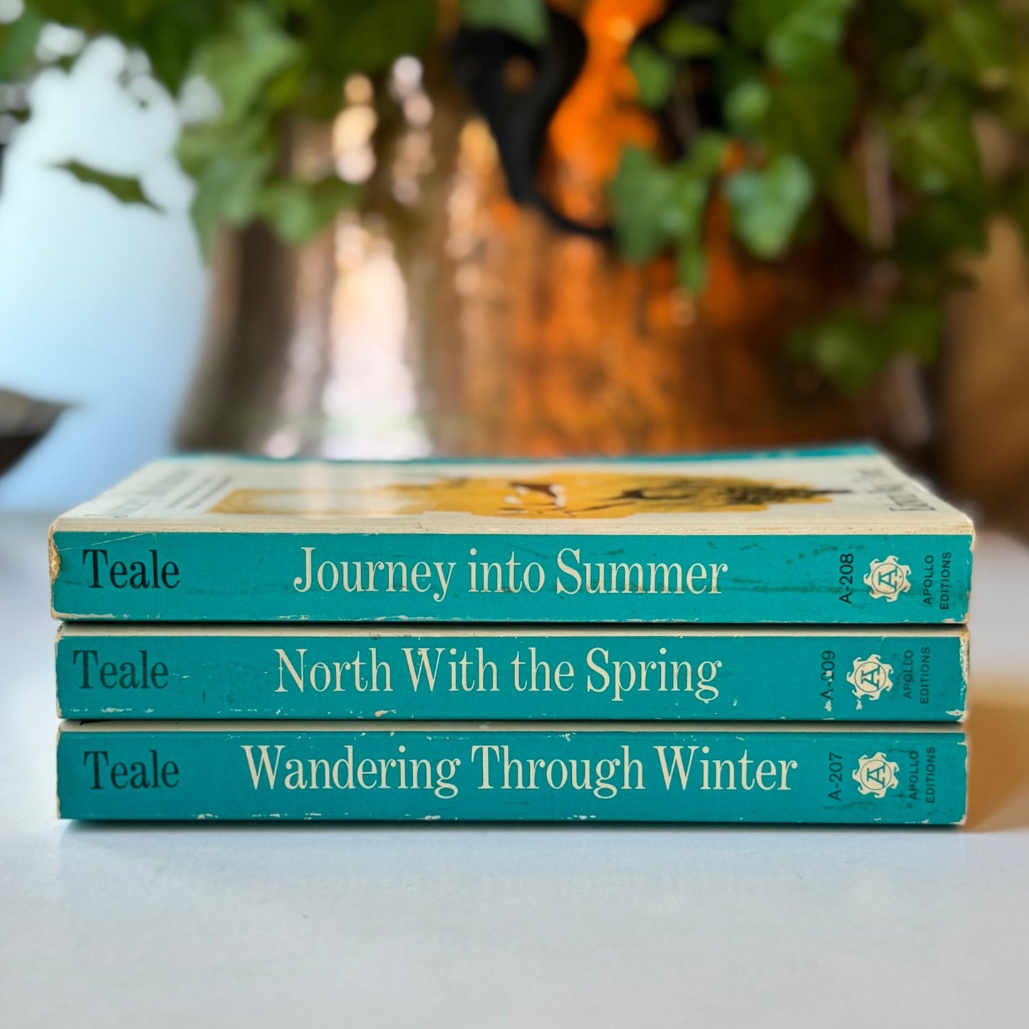 Edwin Way Teale Naturalist Book Set, Apollo Editions, 1951 Spring, Winter, Summer - Pretty Old Books