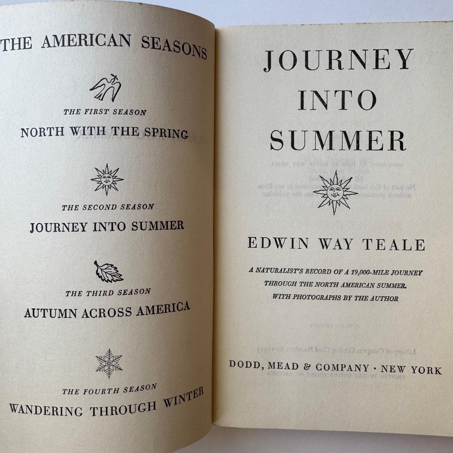 Edwin Way Teale Naturalist Book Set, Apollo Editions, 1951 Spring, Winter, Summer - Pretty Old Books