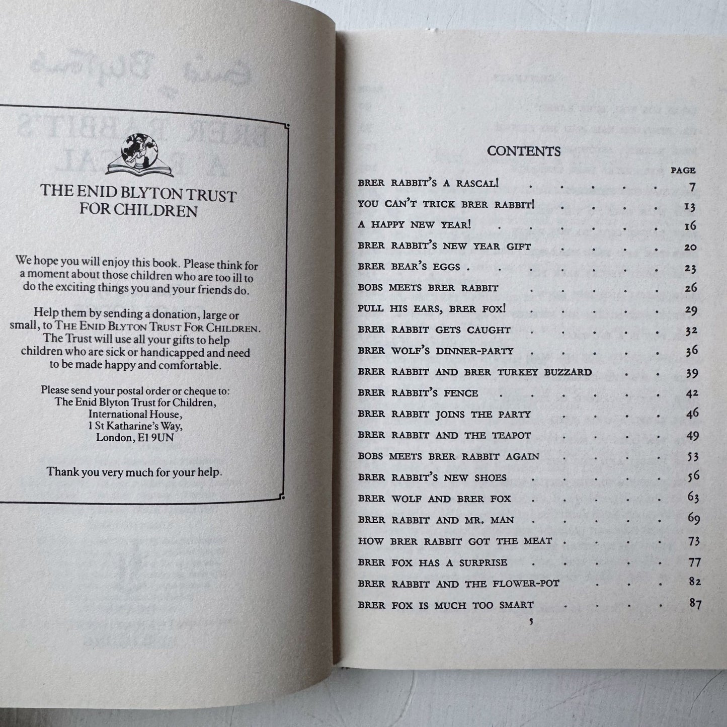 Enid Blyton's Brer Rabbit's A Rascal, 1986, Illustrated Hardcover - Pretty Old Books
