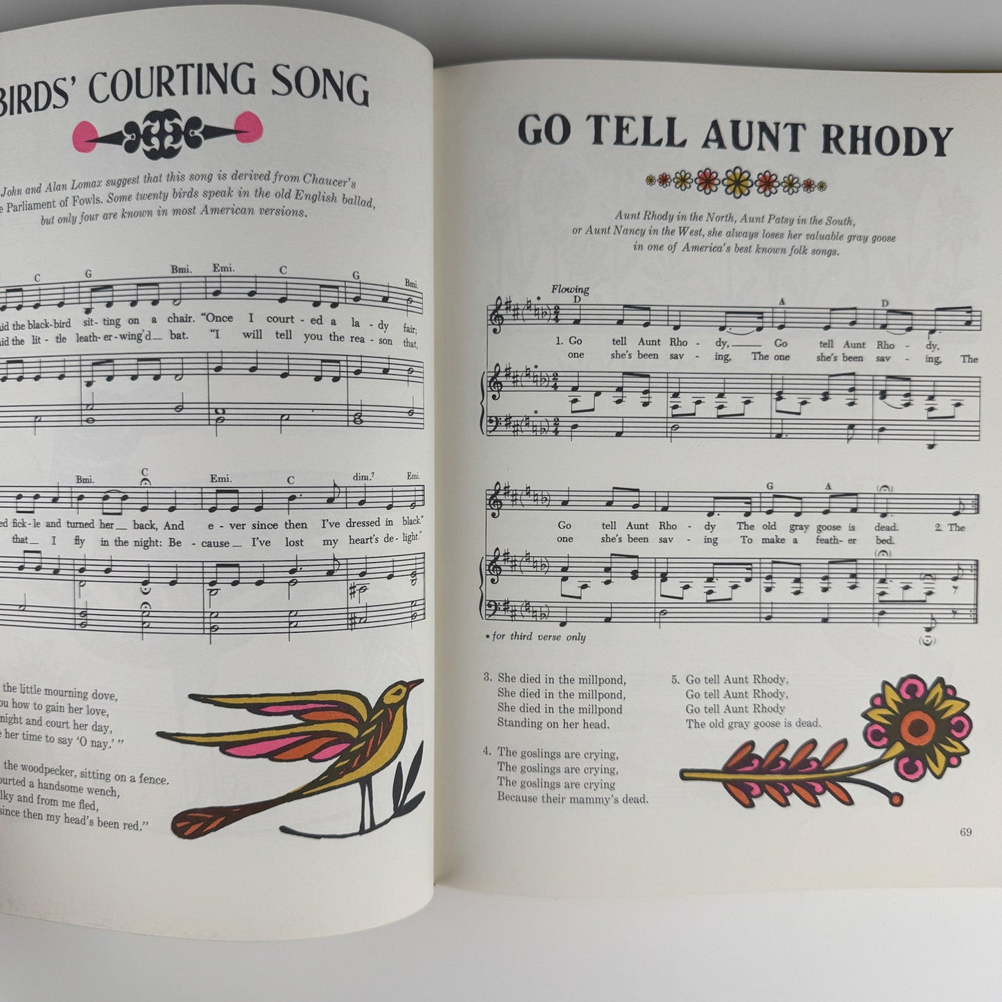 Fireside Book of Children's Songs 1966 Vintage Illustrated Music Book - Pretty Old Books