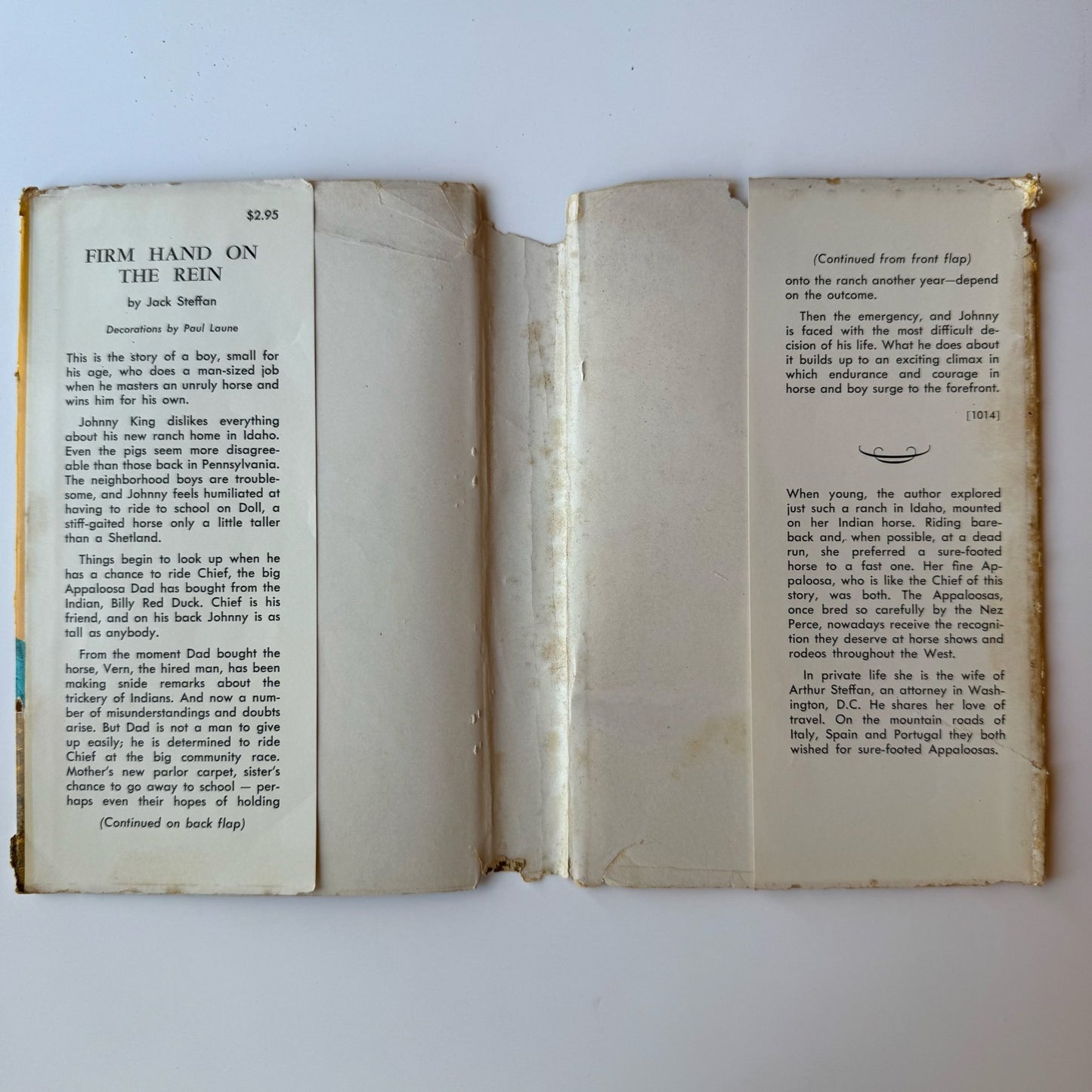 Firm Hand of the Rein, Jack Steffan, Signed, 1961, Hardcover - Pretty Old Books