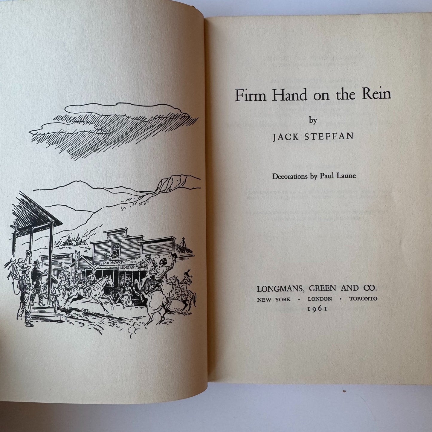 Firm Hand of the Rein, Jack Steffan, Signed, 1961, Hardcover - Pretty Old Books
