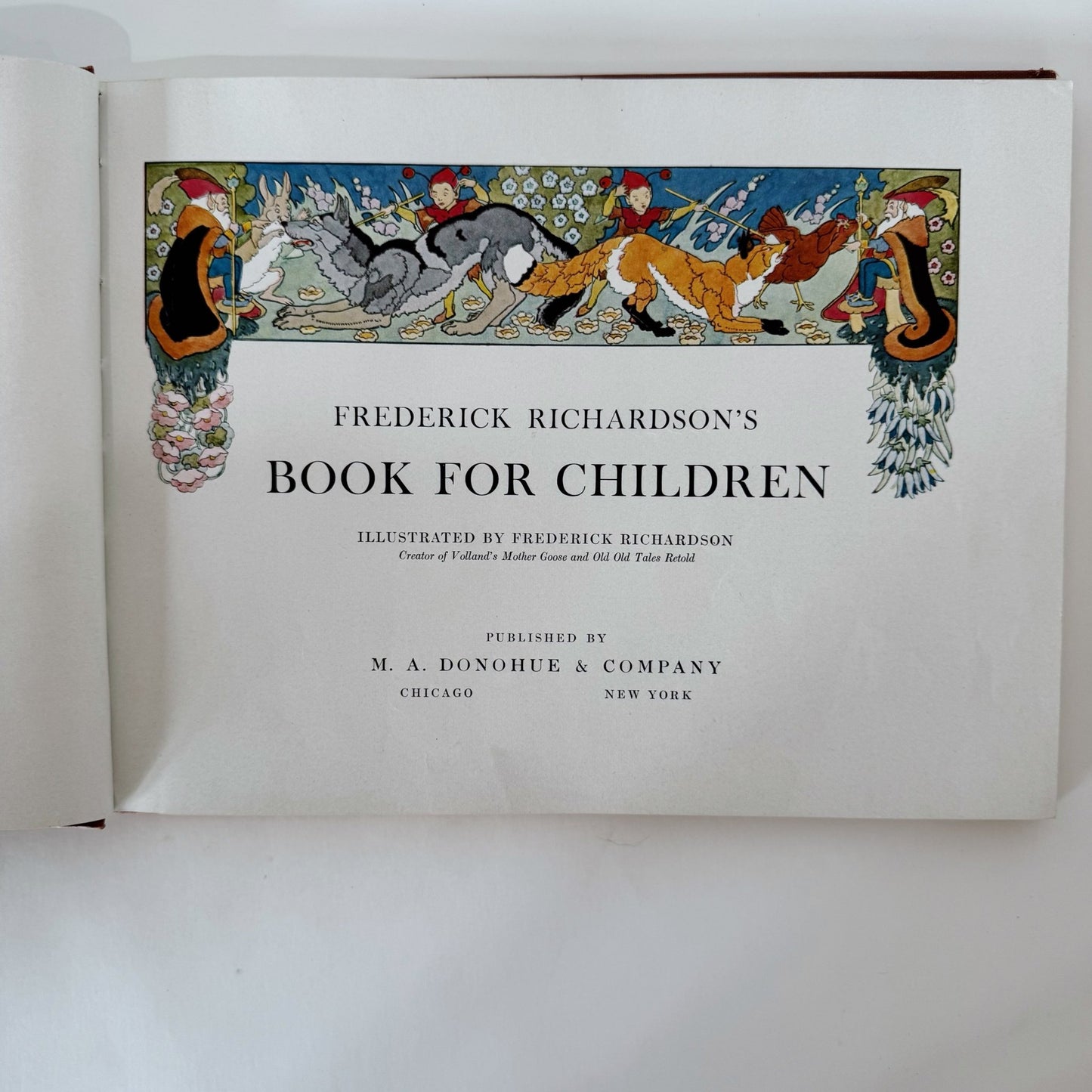 Frederick Richardson's Book For Children, 1938 Fairy Tales Hardcover - Pretty Old Books