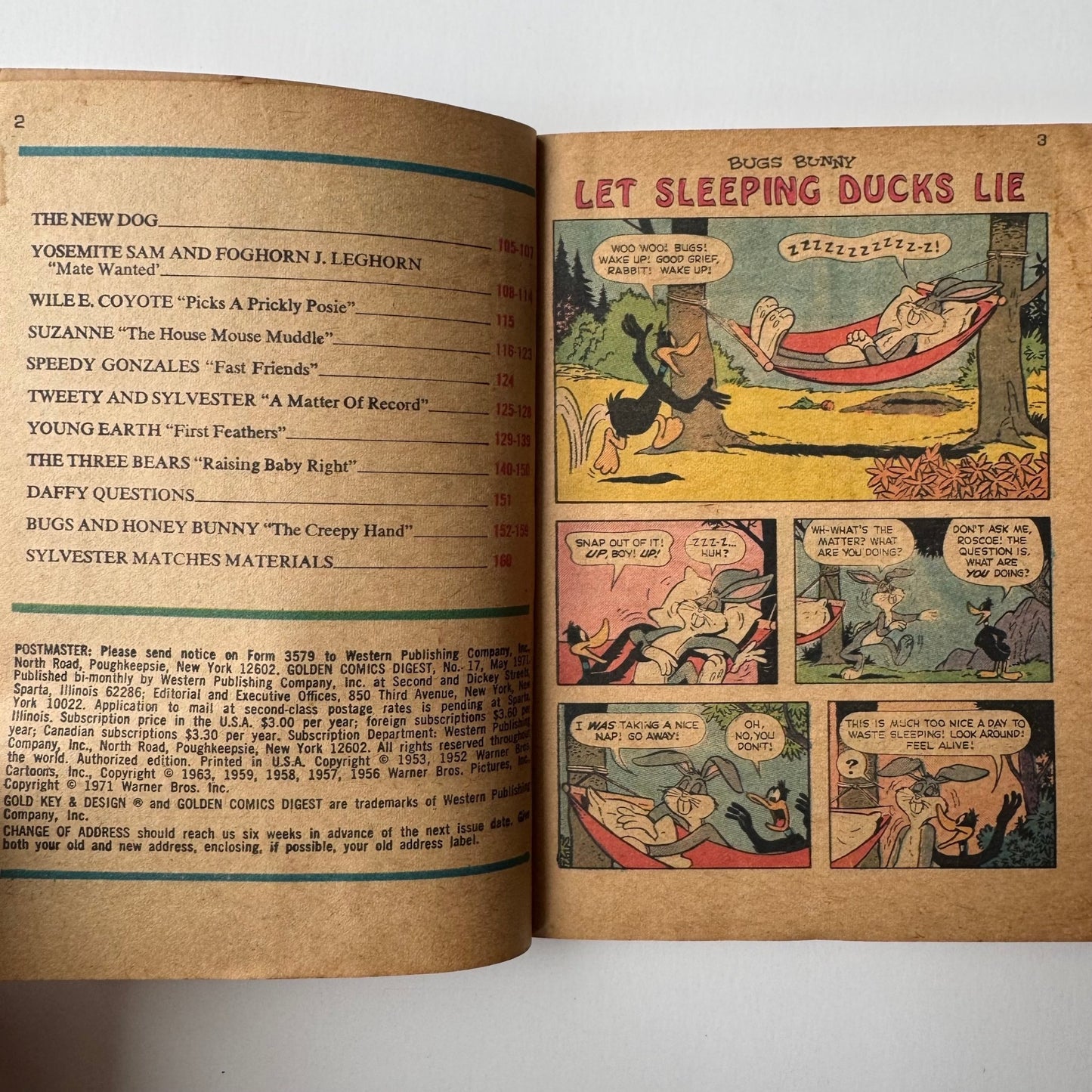 Golden Comics Digest Number 17 May 1971, Bugs Bunny - Pretty Old Books