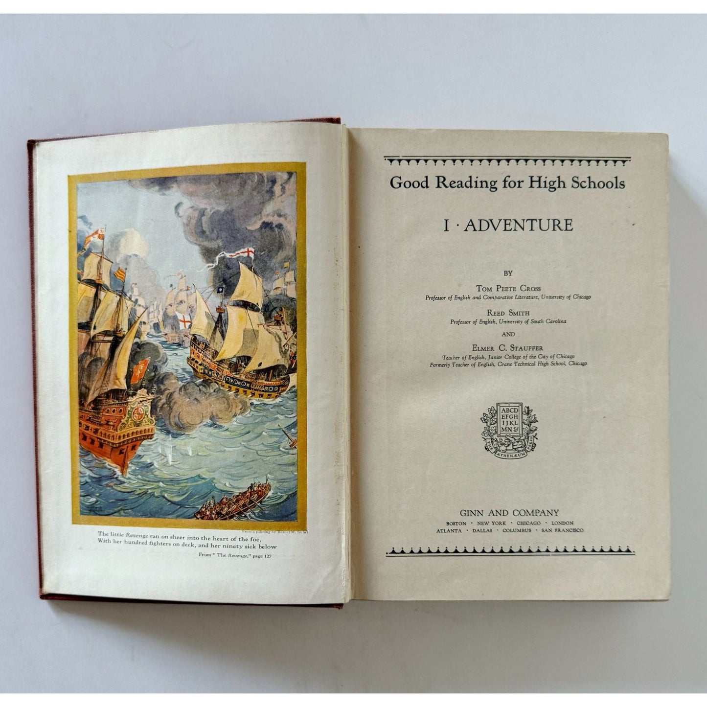 Good Reading for High Schools. Book I: Adventure, 1930, Art Deco - Pretty Old Books