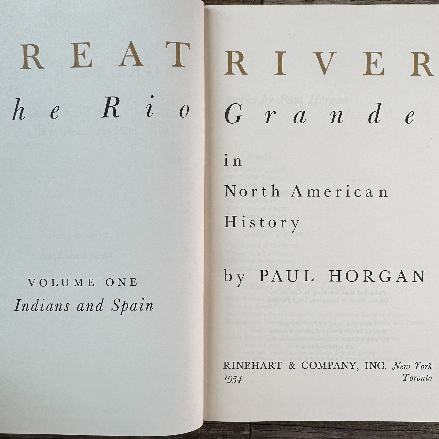 Great River: The Rio Grande, Paul Horan, 2 Volume Set in Slipcase - Pretty Old Books