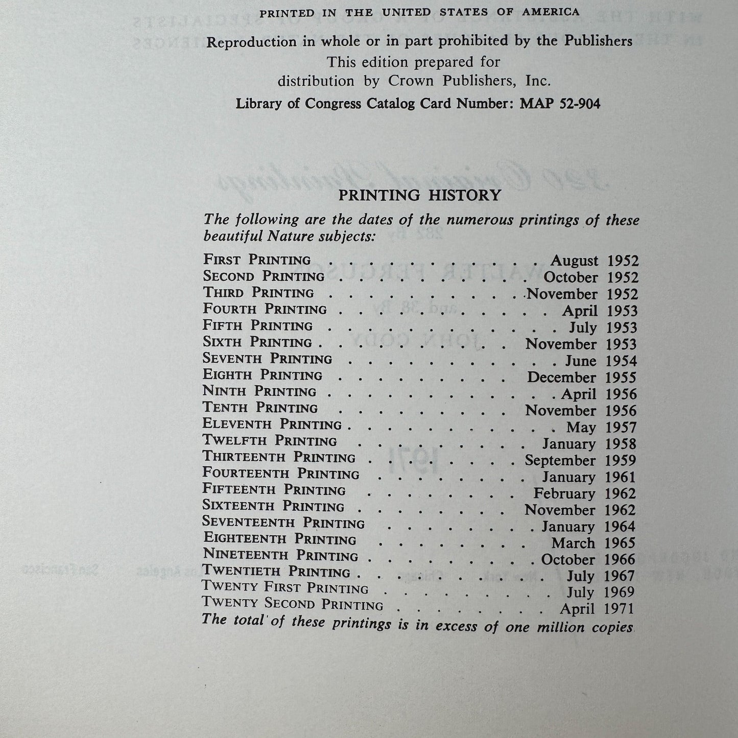 Hammond's Nature Atlas of America, Wildlife Species, 1971, Watercolor Nature Art - Pretty Old Books