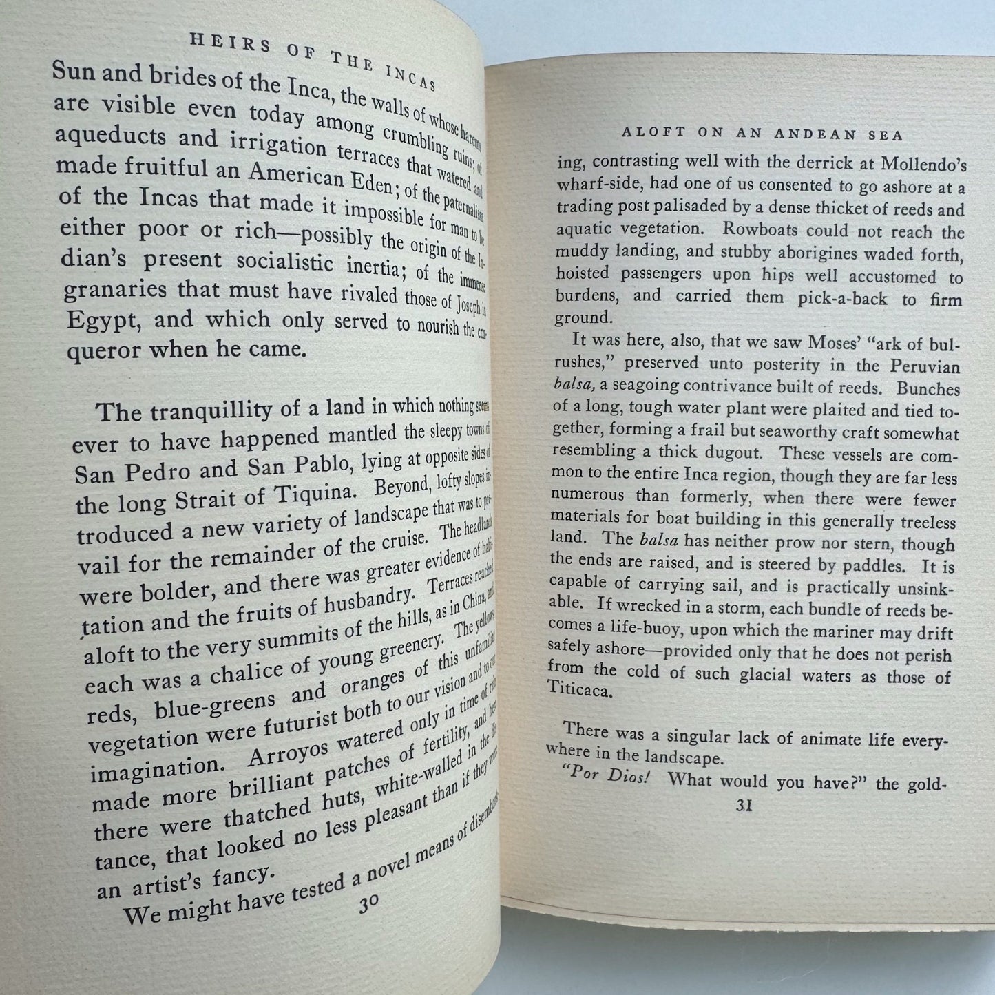 Heirs of the Incas, 1924 Peru Travelogue, Carroll K. Michener - Pretty Old Books