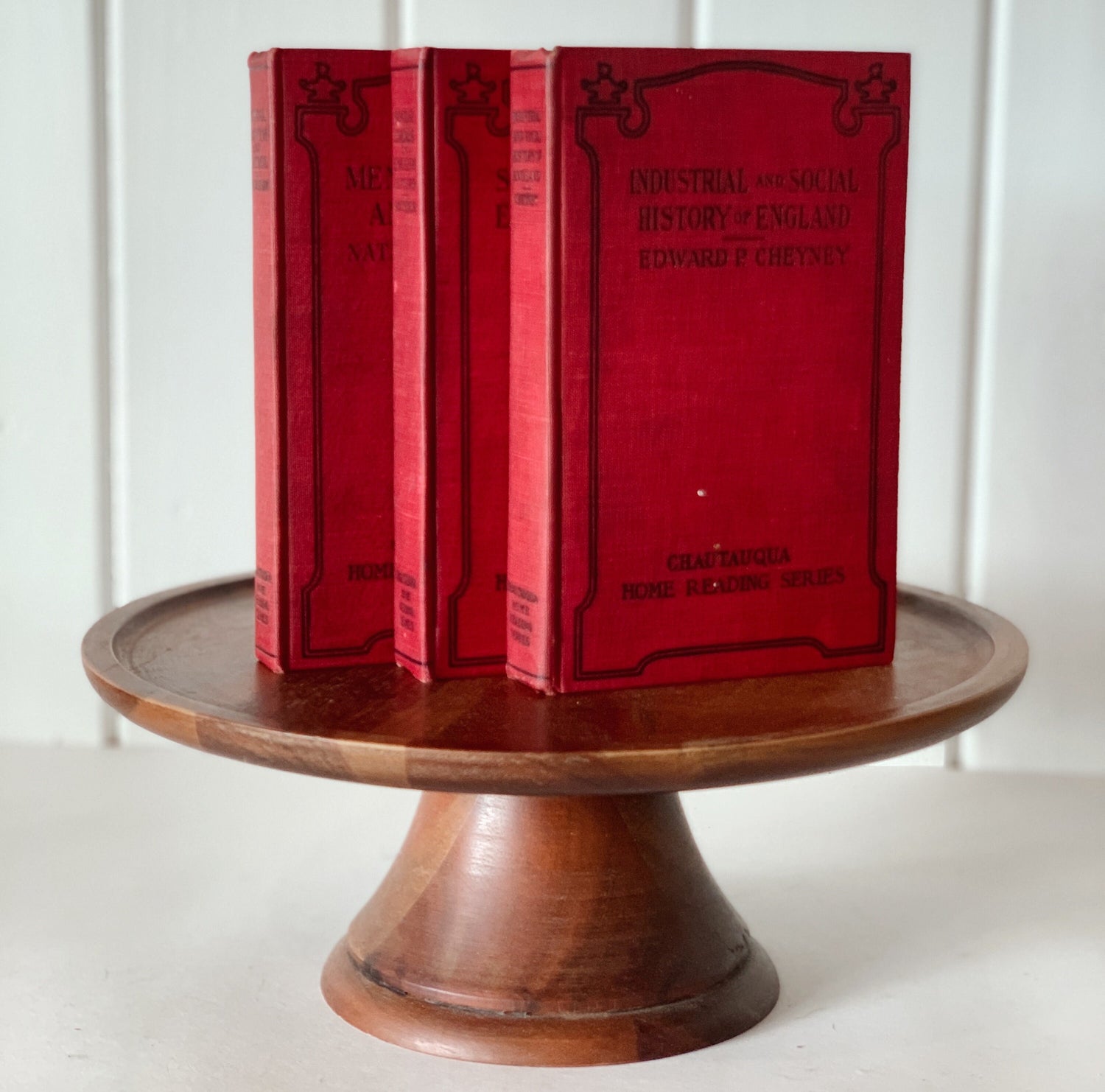 Chautaugua Home Reading Series Bundle, Small Red Decorative Book Set