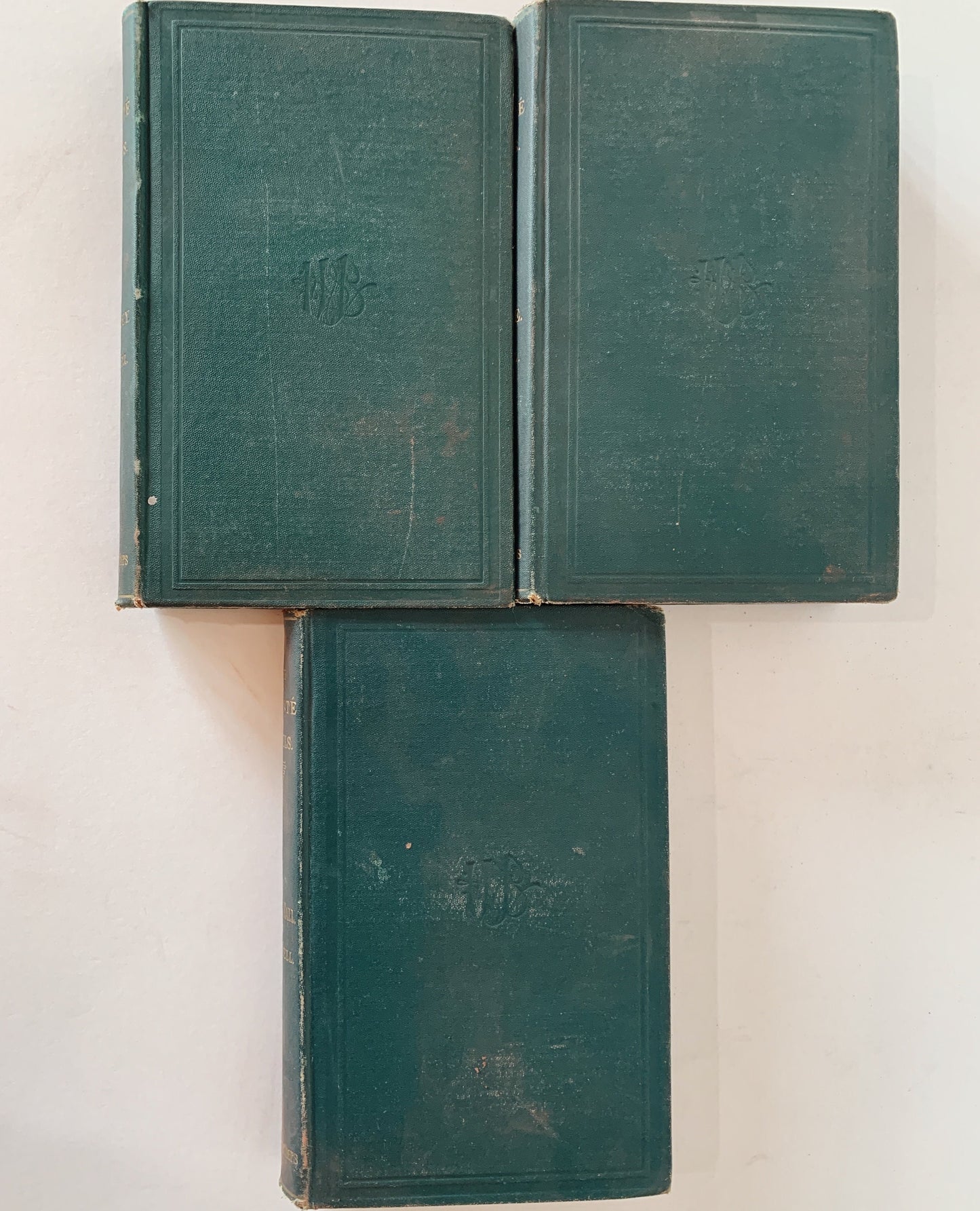 The Bronte Novels, Harper & Brothers, 1870s, Antique Green Book Set