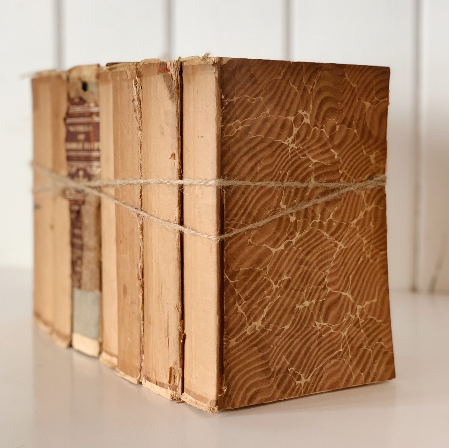 Unbound and Distressed Books for Decor - The Works of George Eliot, Nottingham Society, 8 Volume Complete Set, 1800s