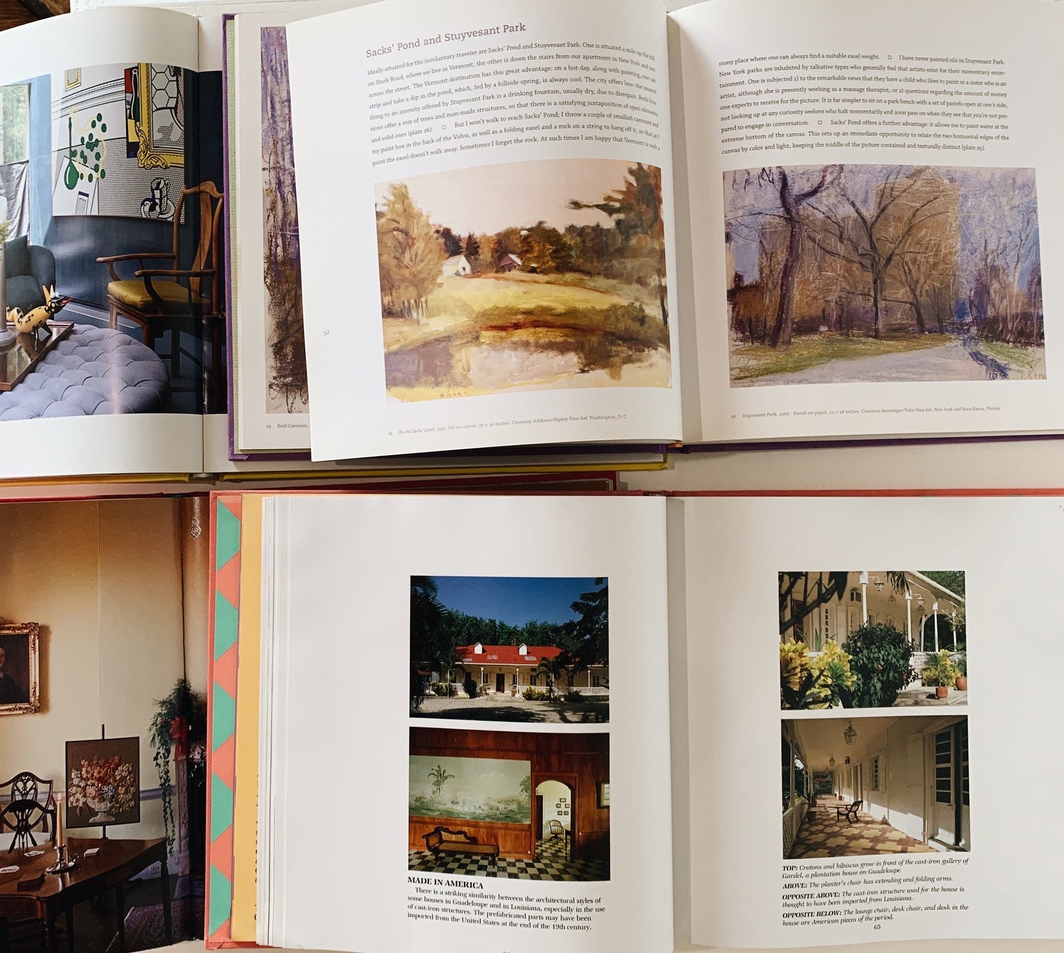 Pink, Purple, and Yellow Vintage Coffee Table Book Set, Books for Design, Feminine Pastel Books