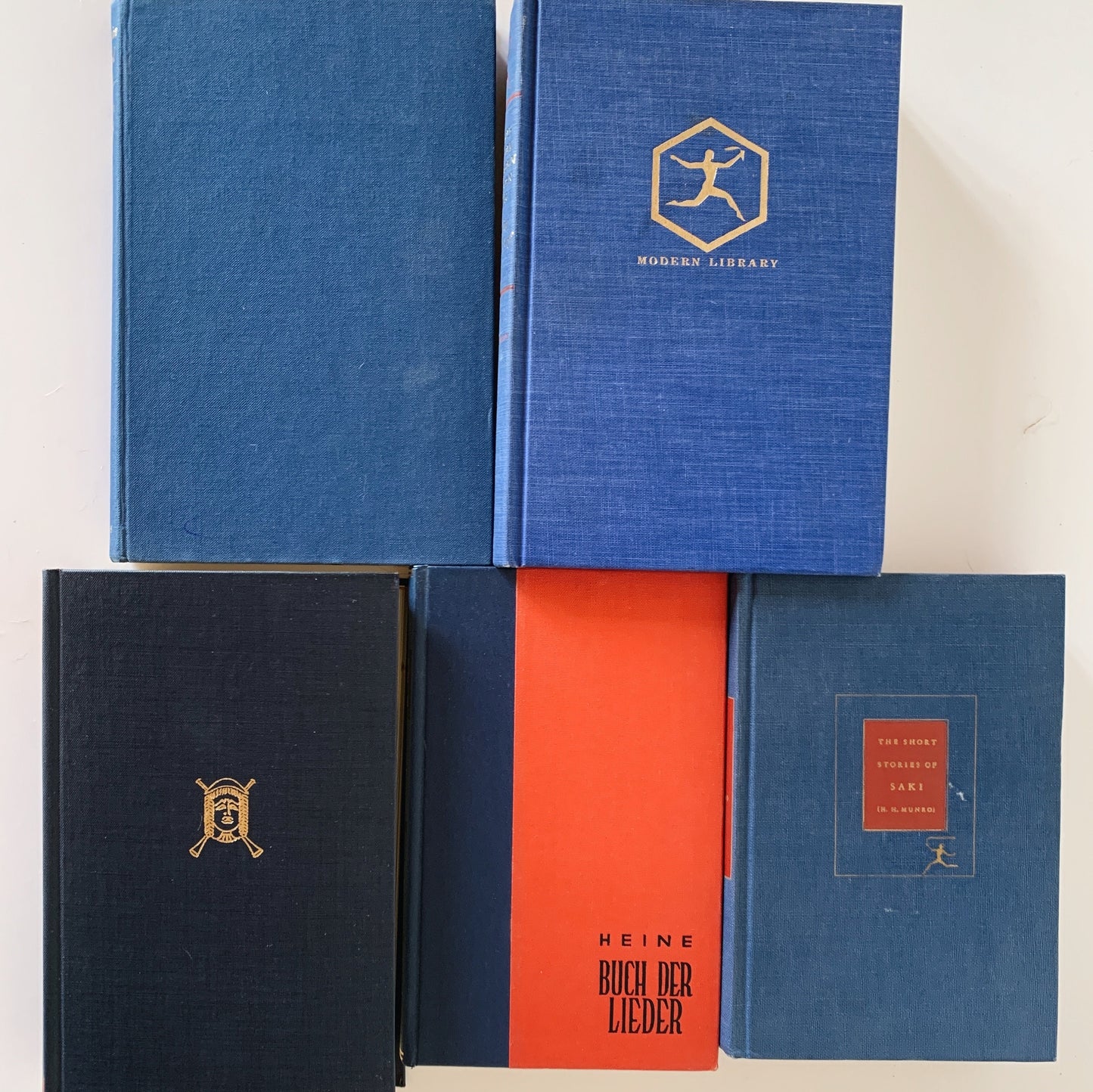 Indigo Blue Vintage Book Set, Home Staging, Boho Decor, Books for Wedding Centerpiece