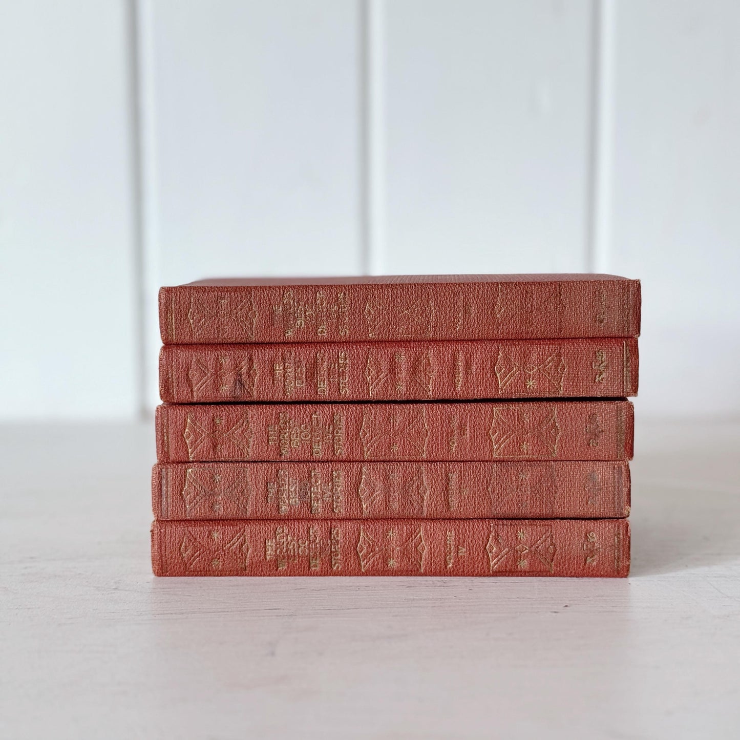 The World's Best One Hundred Detective Stories, 1929, Mini Red Book Set, Antique Books