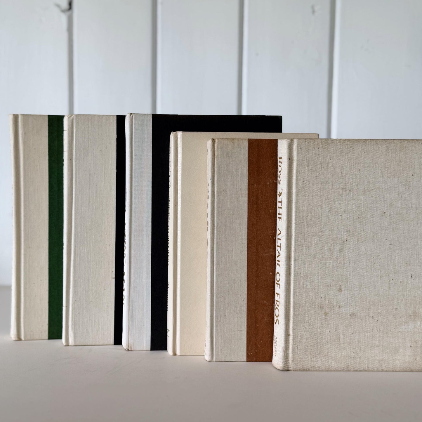 Cream and Gold Vintage Retro Book Set for Shelf Styling