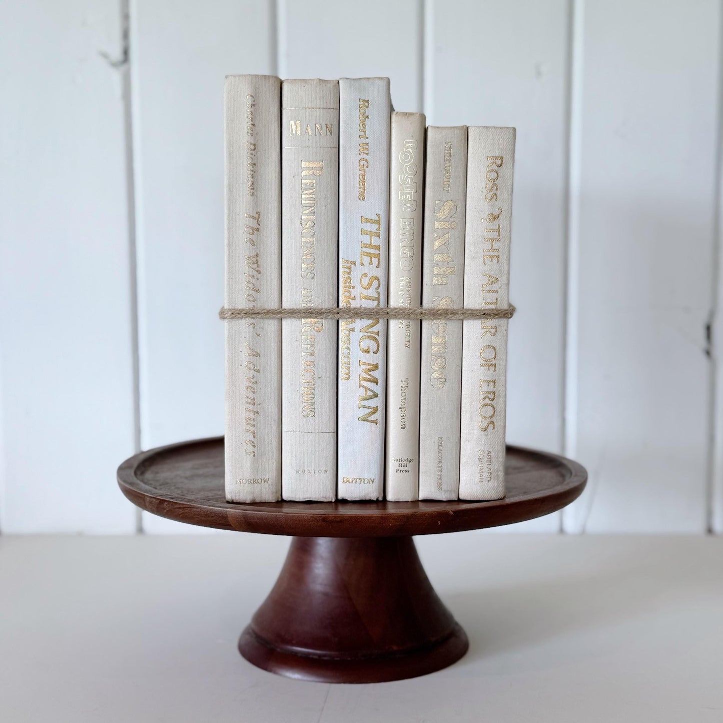 Cream and Gold Vintage Retro Book Set for Shelf Styling