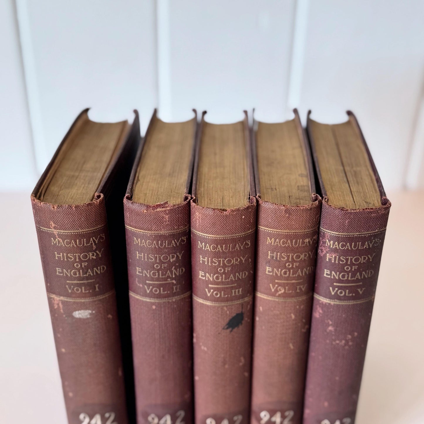 Macaulay's History of England From the Ascension of James II Thomas Babington Macaulay, Antique 5 Volume Set