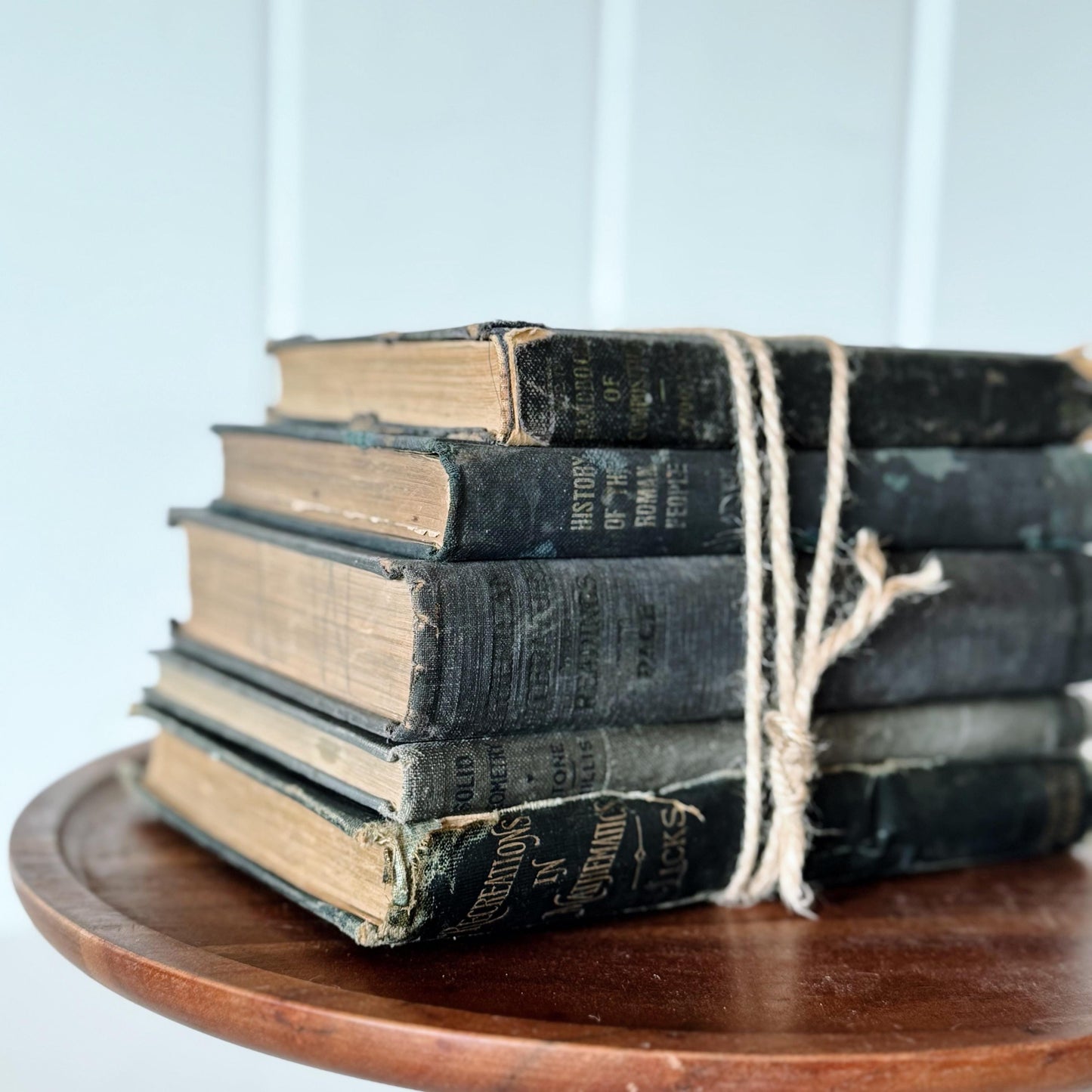 Antique Blue School Book Bundle, School Textbooks, Faded Shabby Books