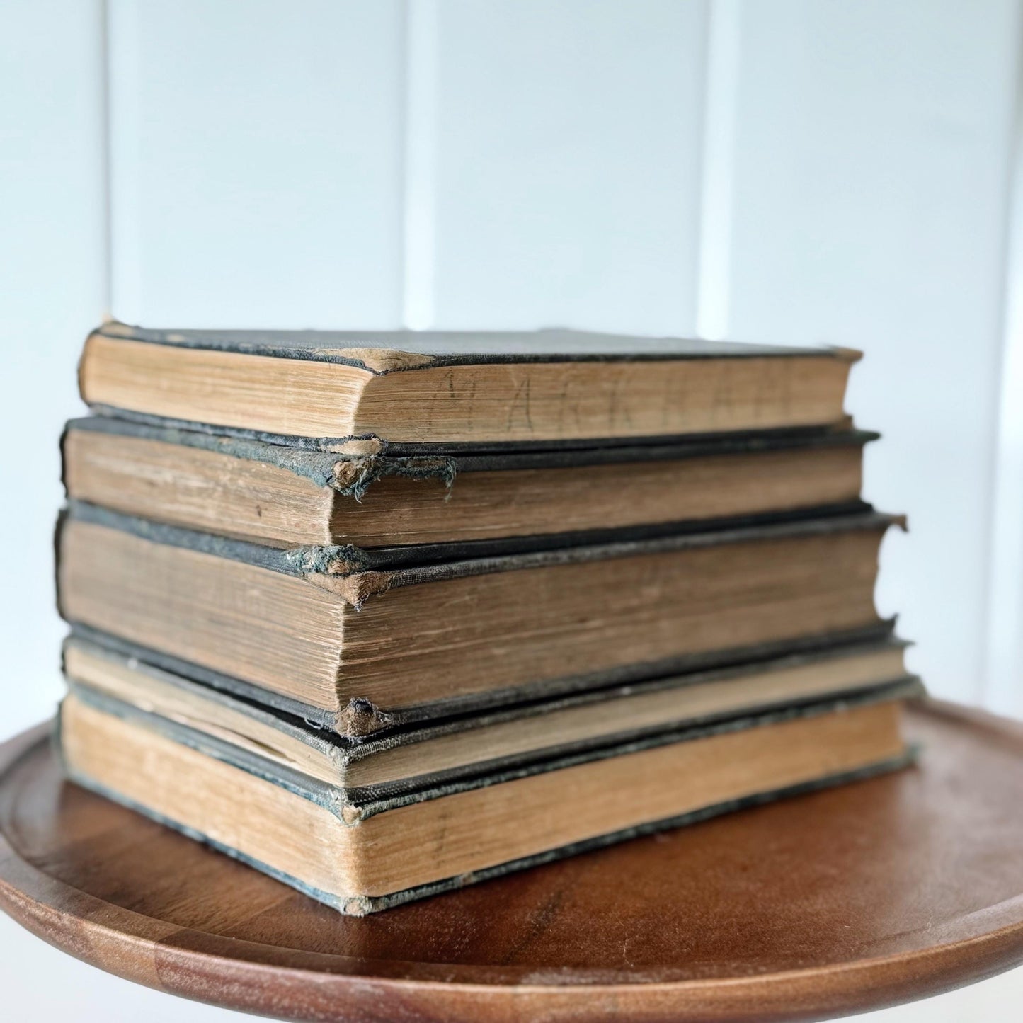 Antique Blue School Book Bundle, School Textbooks, Faded Shabby Books