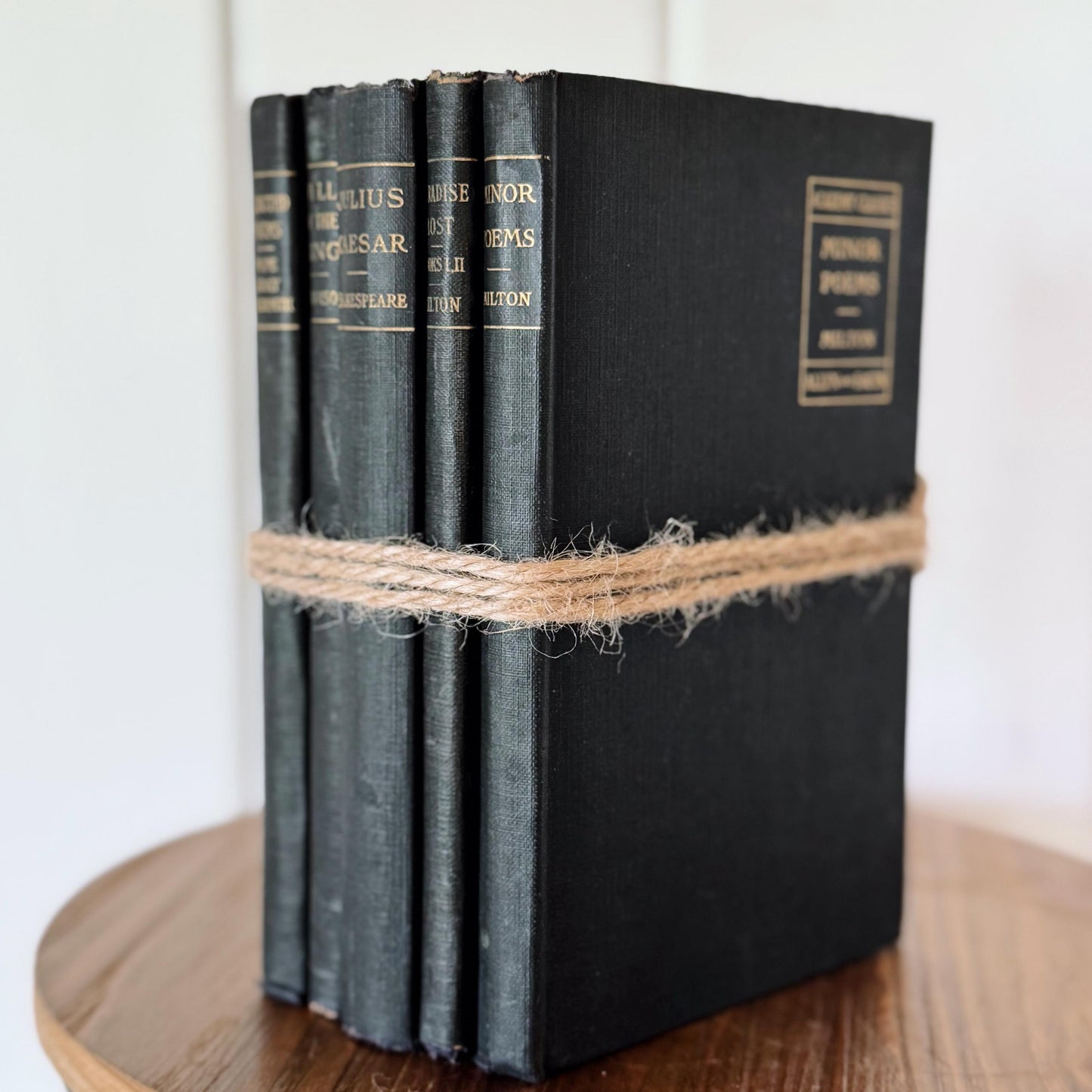 Antique Blue School Book Bundle, Classic Literature and Poetry Academy Classics