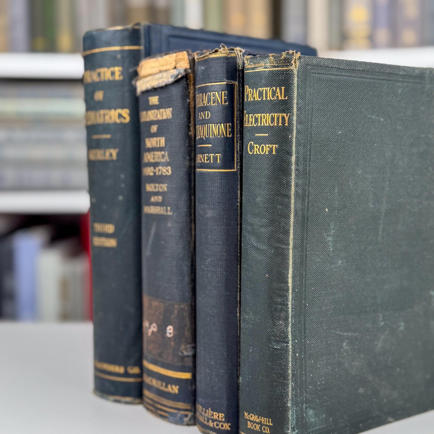 Antique Blue School Book Bundle, School Textbooks, Faded Shabby Books