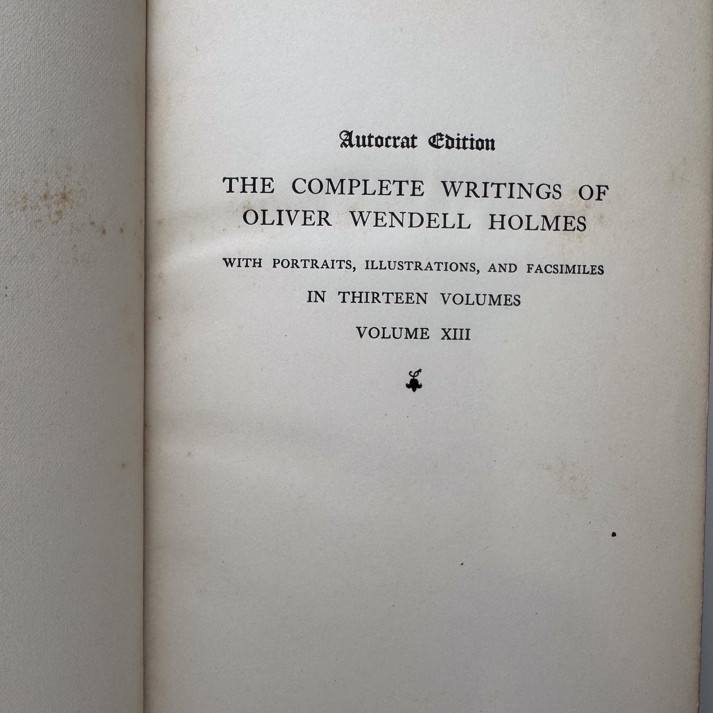 Antique Book Set | Oliver Wendell Holmes Works | Autocrat Edition, 1908 | 7 Volumes