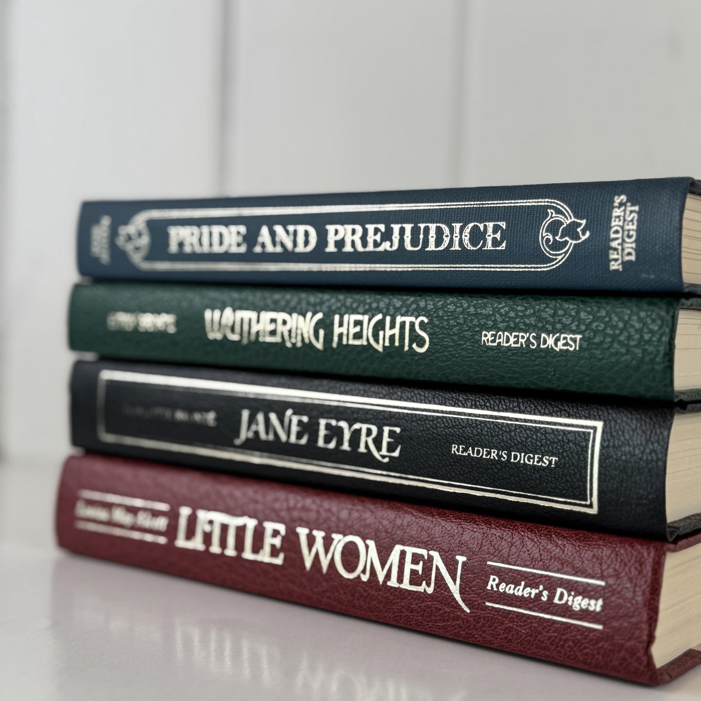 Reader’s Digest Classics Set – Pride and Prejudice, Wuthering Heights, Jane Eyre, Little Women – Hardcover Books with Inserts