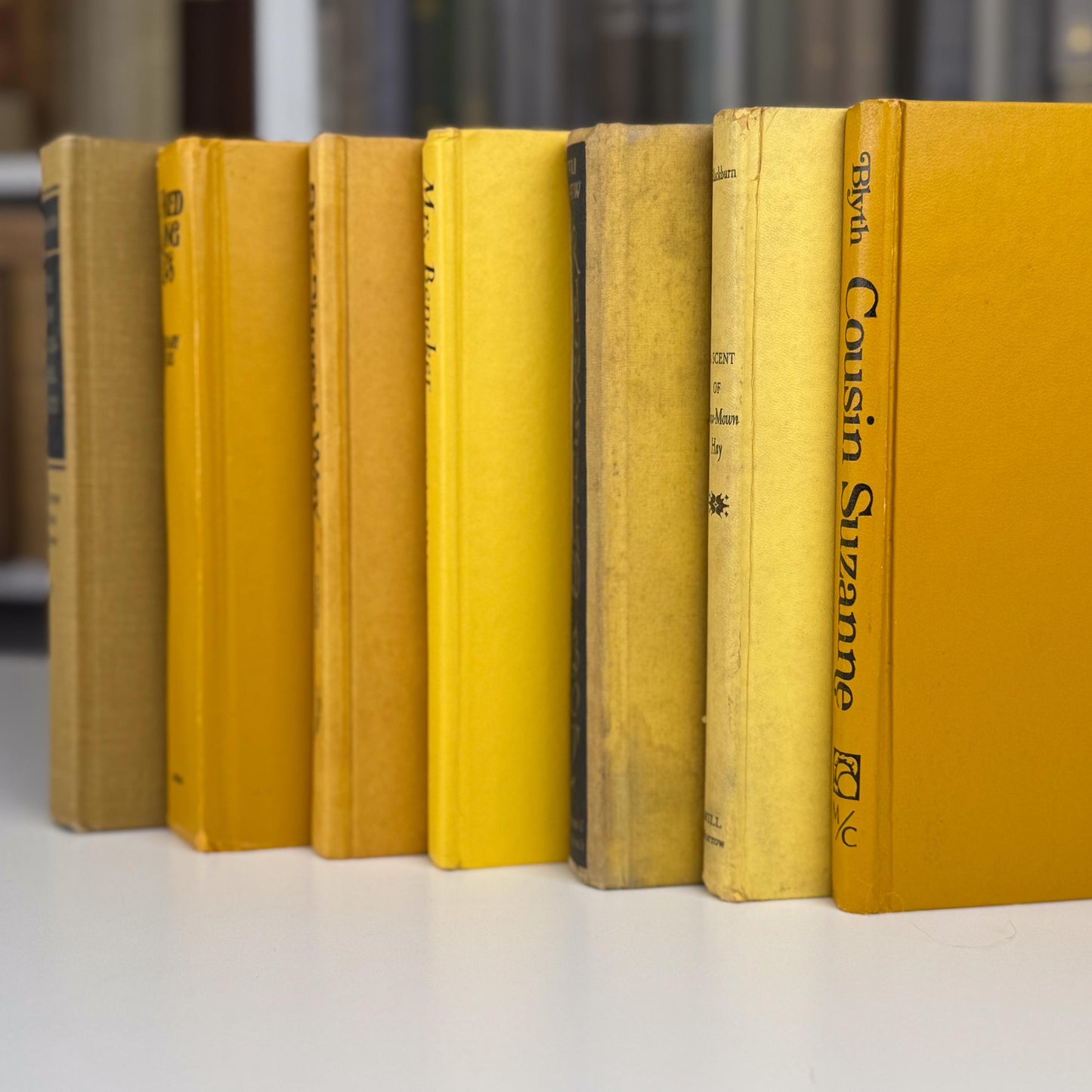 Sunny Yellow and Mustard Vintage Book Bundle – Bold, Retro, Happy Shelf Styling