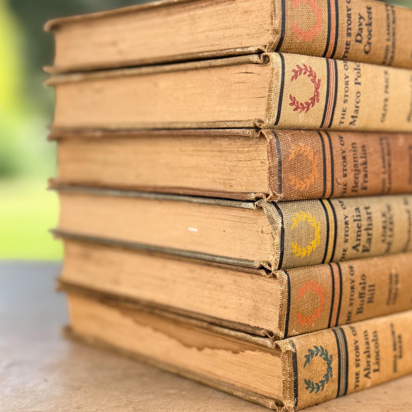 Set of 6 The Story Of Signature Books, Vintage Mid Century Young Adult Biographies