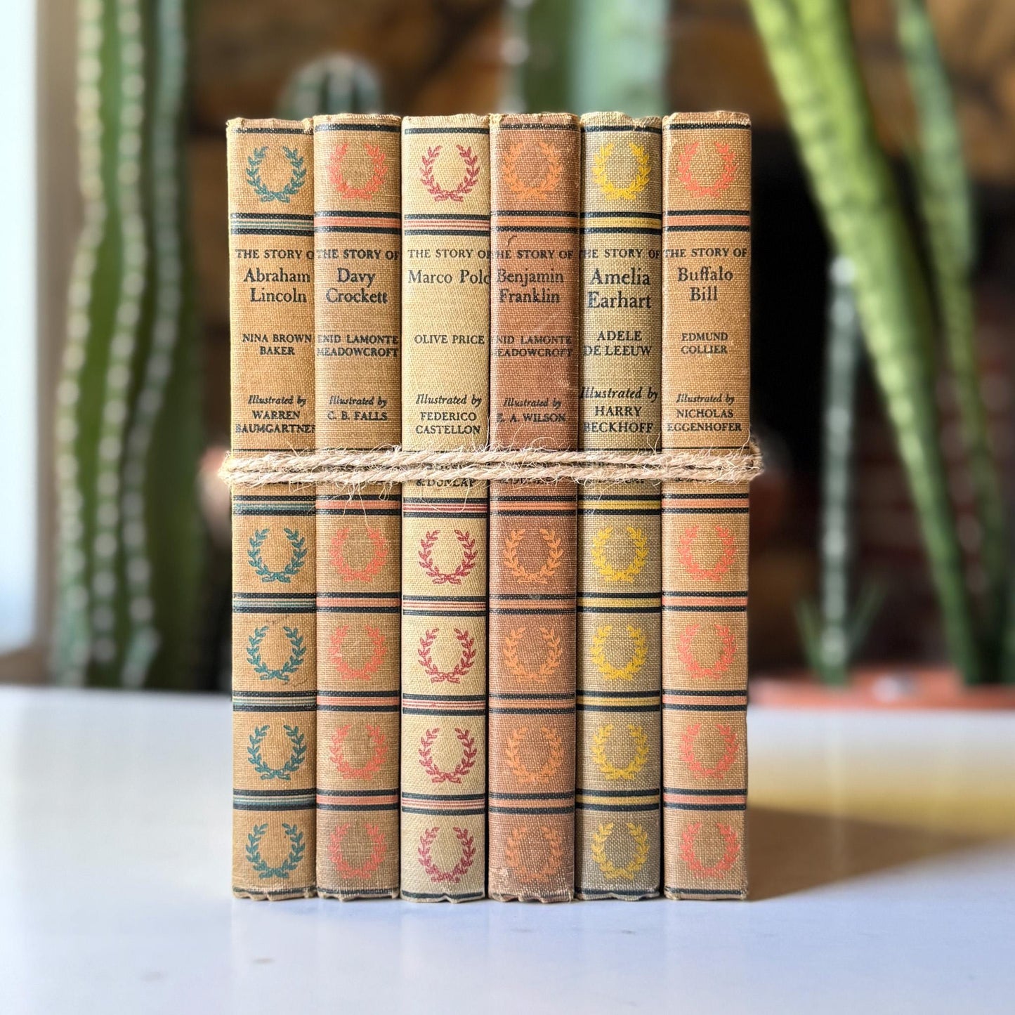 Set of 6 The Story Of Signature Books, Vintage Mid Century Young Adult Biographies