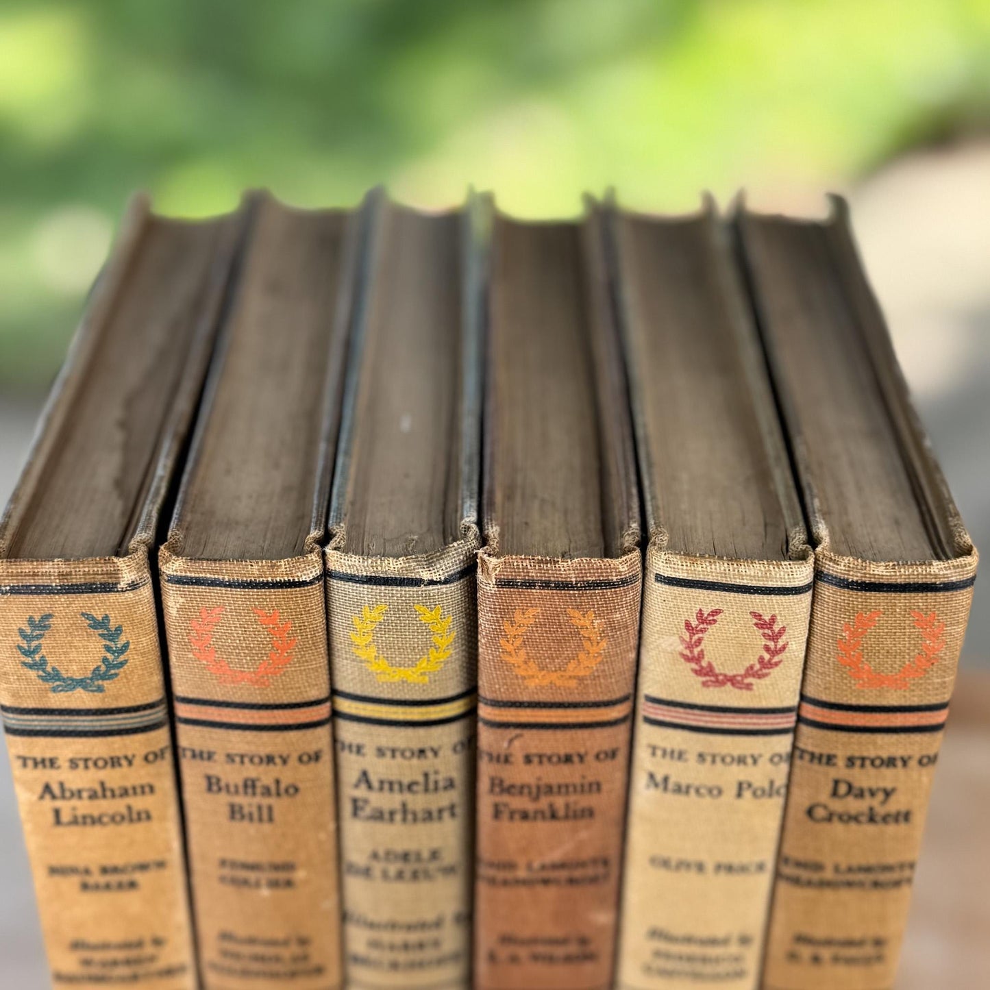Set of 6 The Story Of Signature Books, Vintage Mid Century Young Adult Biographies