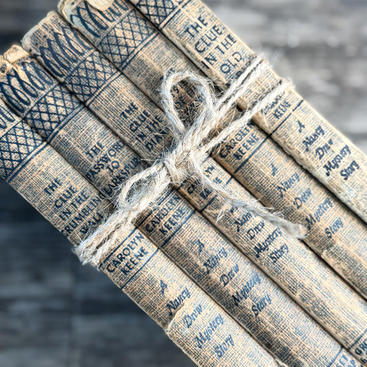 Shabby Vintage Blue Nancy Drew Books