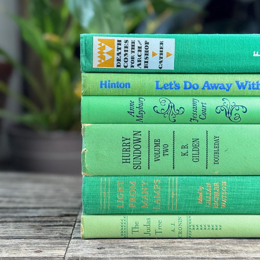 Bright Spring Green Book Bundle for Shelf Styling
