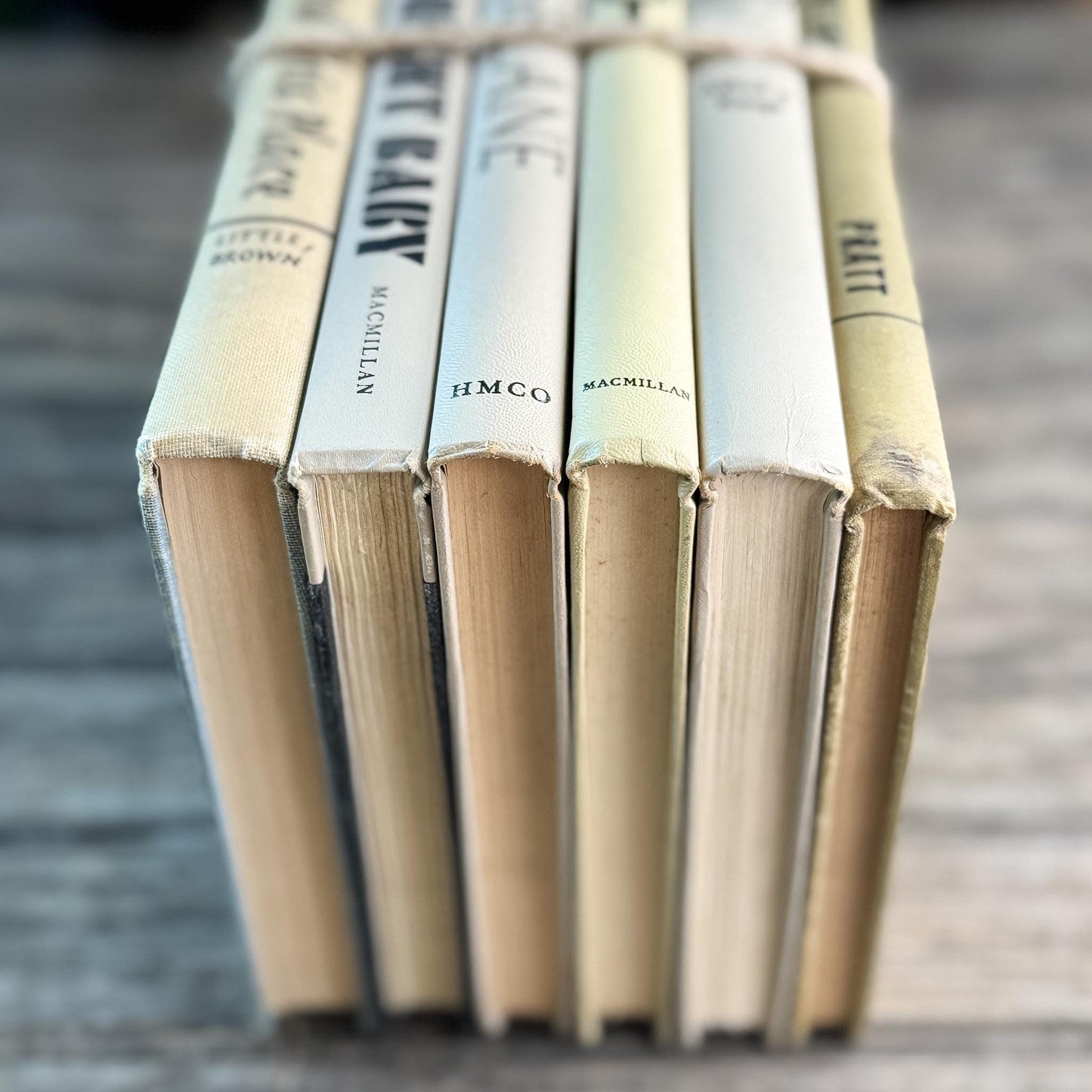 Taupe & Black Retro Book Bundle for 1960s Shelf Styling