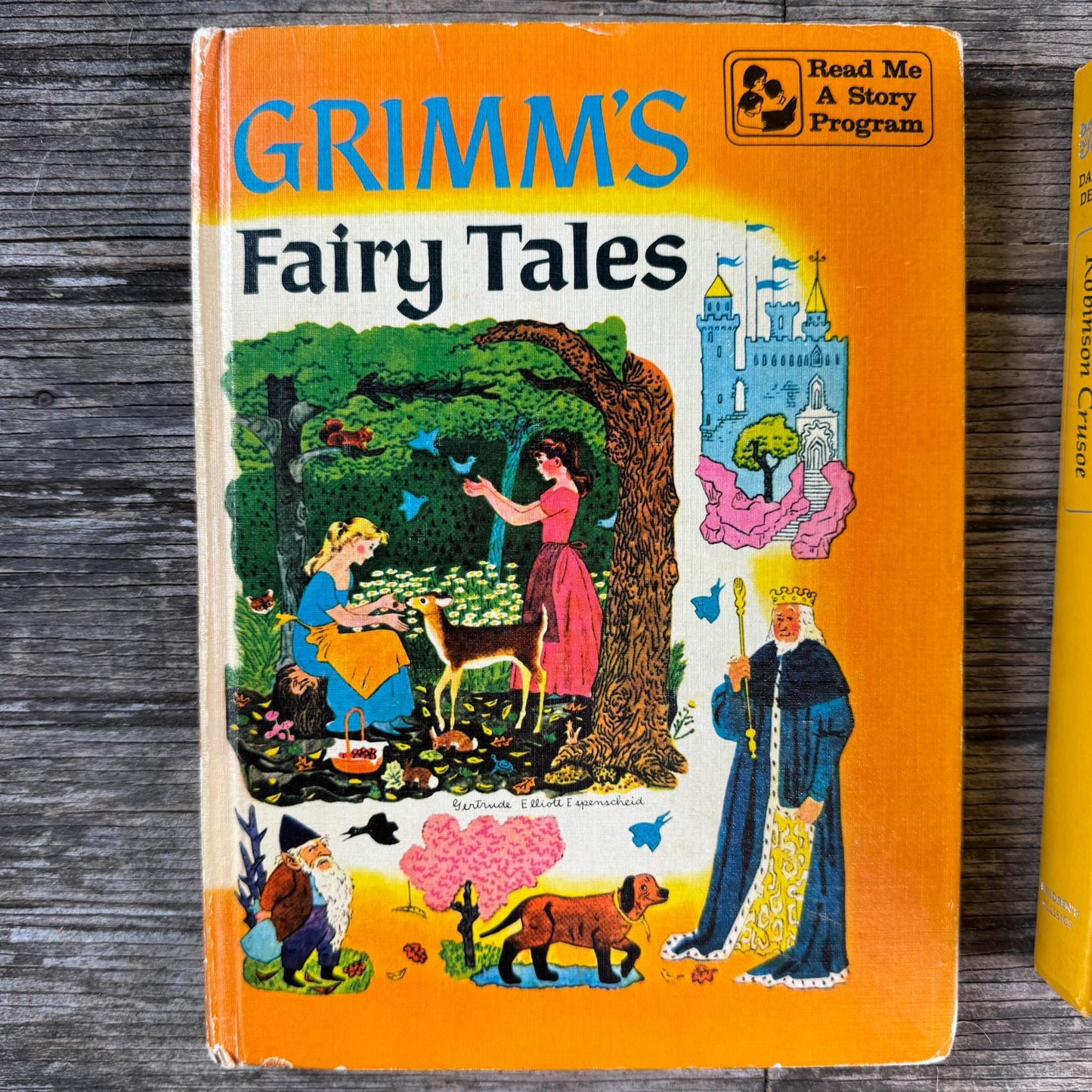 Yellow Vintage Kids Book Classics for Colorful Shelf Styling